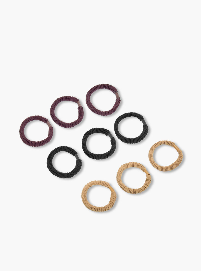 طقم ربطات شعر قماش بطيات من 9 قطع-women-hairaccessories-scrunchies-image-4