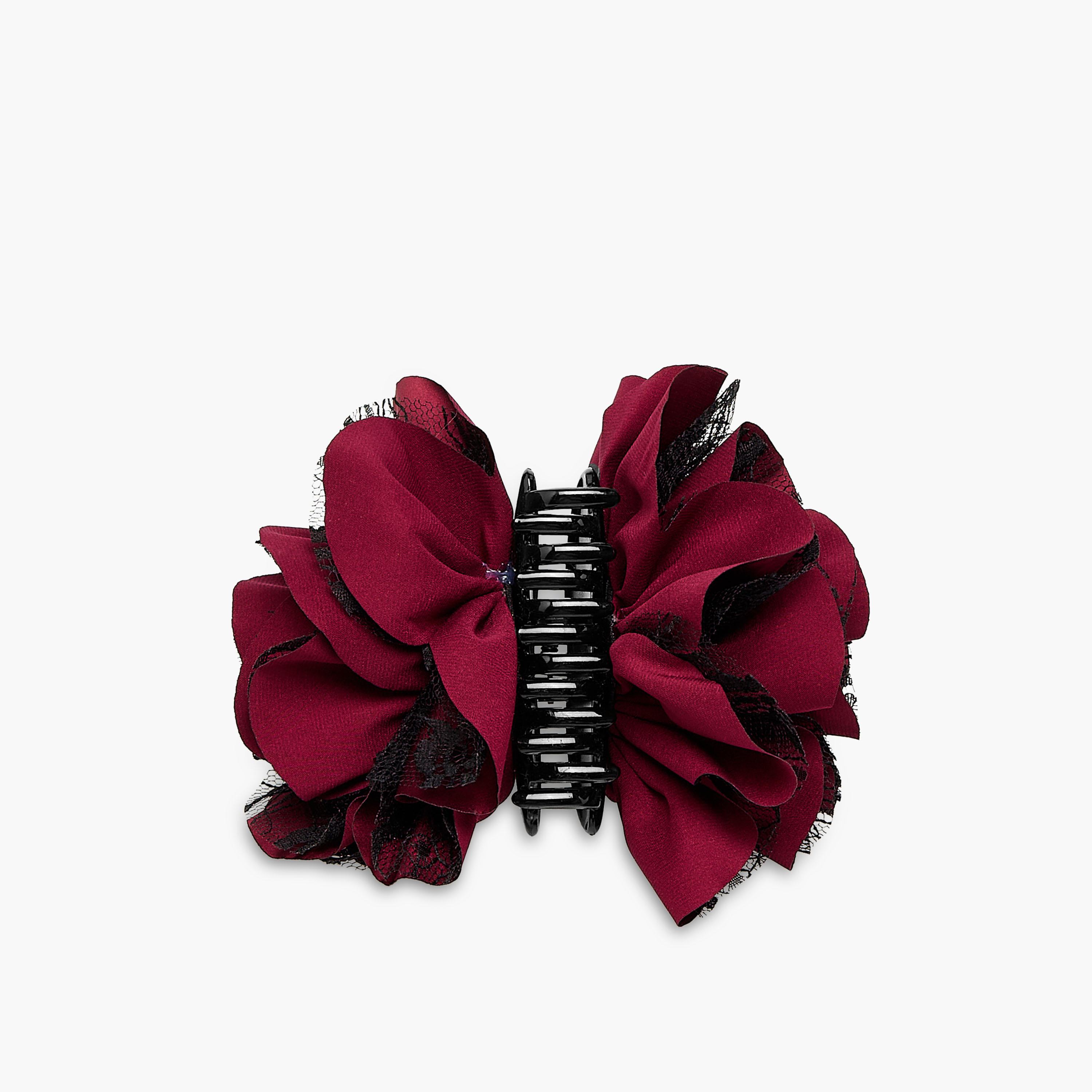 مشبك شعر زهري بتفاصيل دانتيل-women-hairaccessories-clamps-image-1