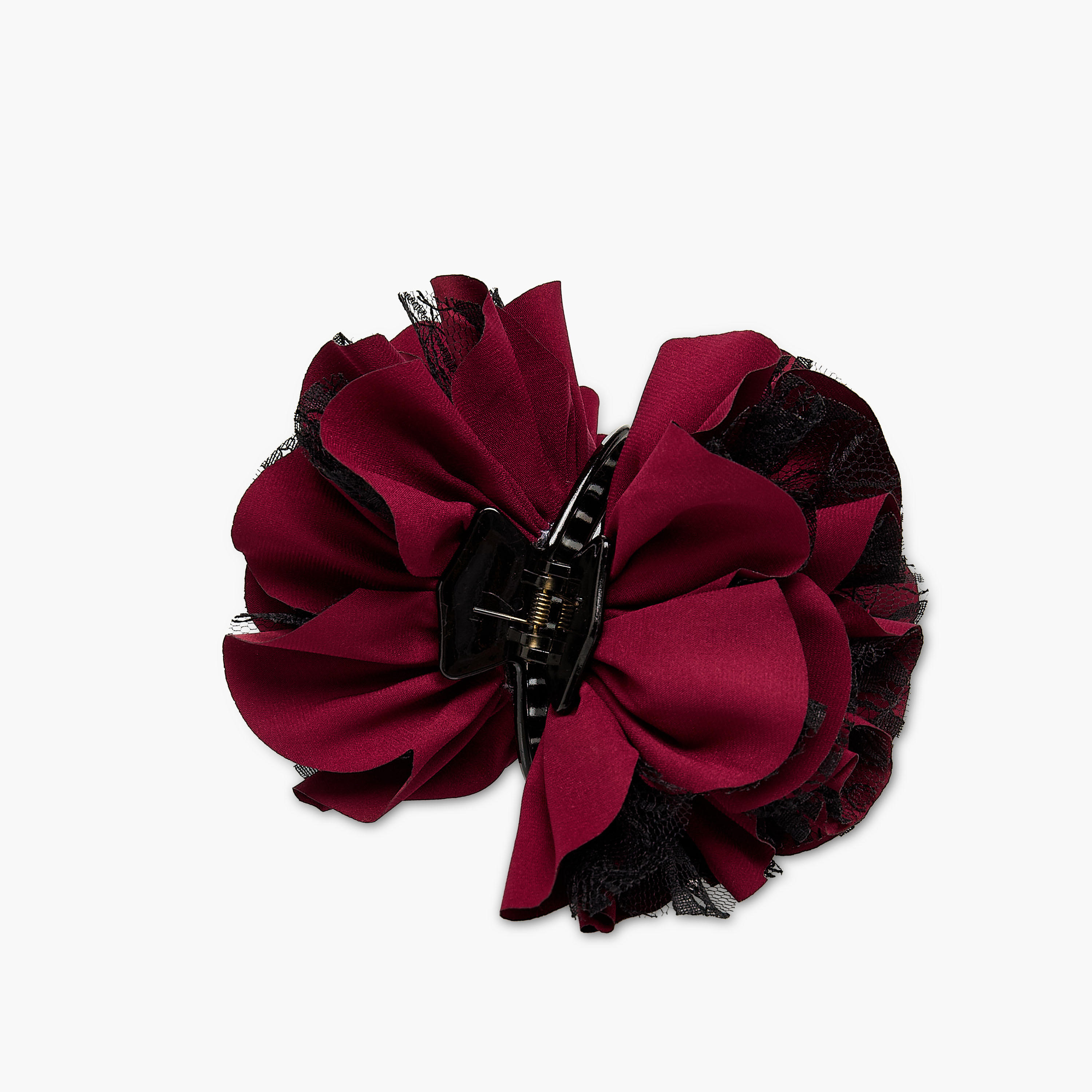 مشبك شعر زهري بتفاصيل دانتيل-women-hairaccessories-clamps-image-2