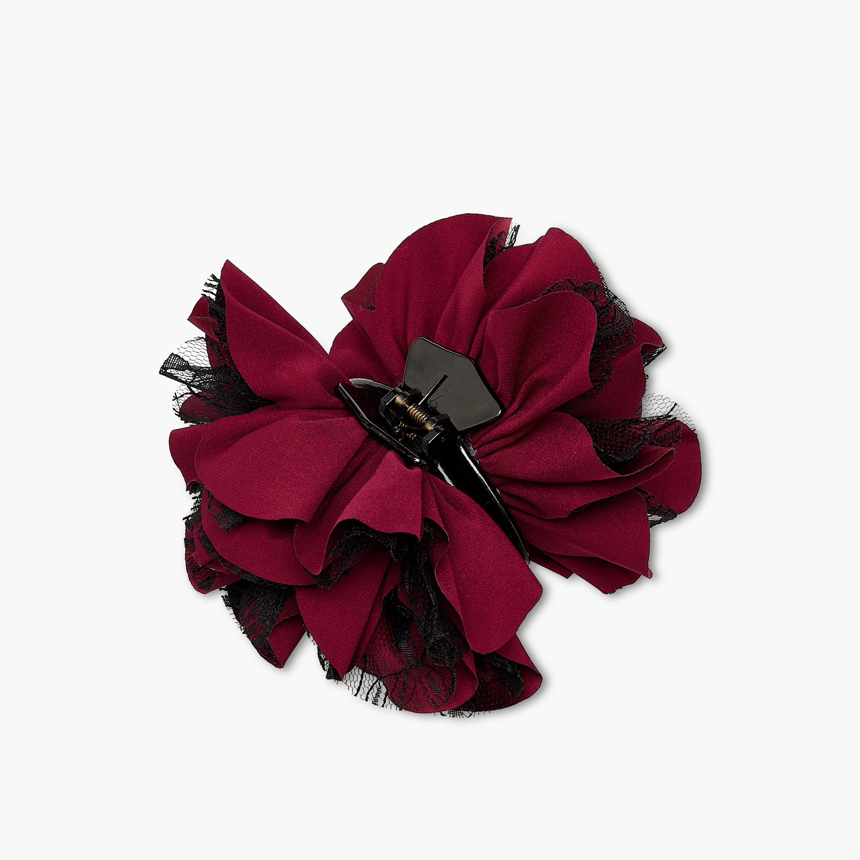 مشبك شعر زهري بتفاصيل دانتيل-women-hairaccessories-clamps-image-4