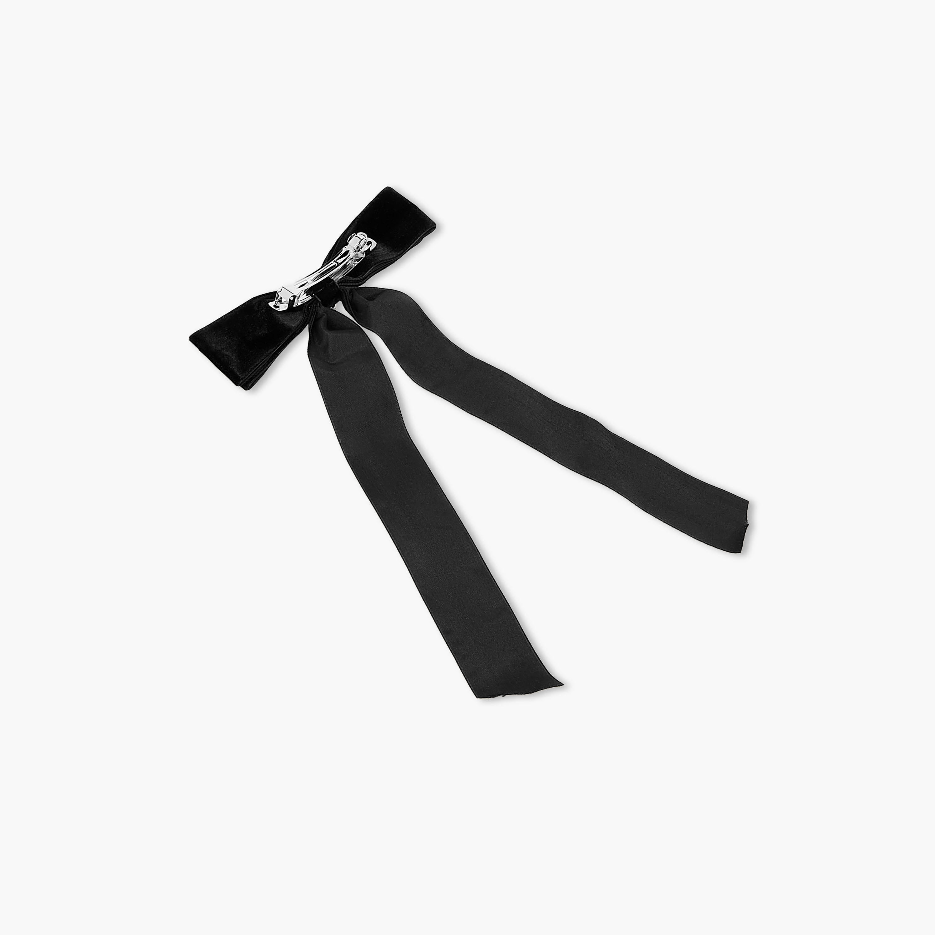 Velvet Bow Barrette Hair Clip with Pearl Detail-women-hairaccessories-clips-image-3