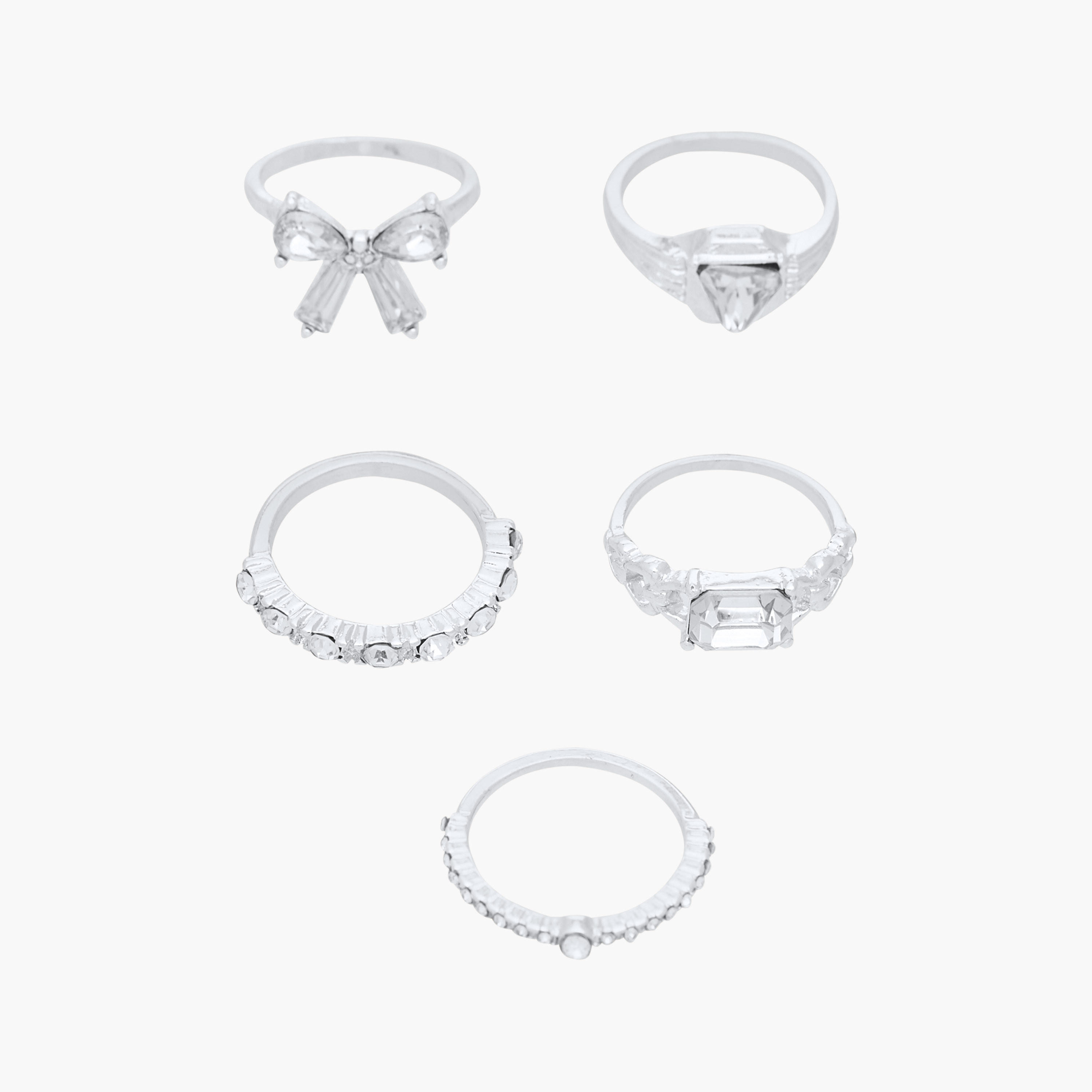 Set of 5 - Embellished Ring-women-watchesandjewellery-jewellery-rings-image-1