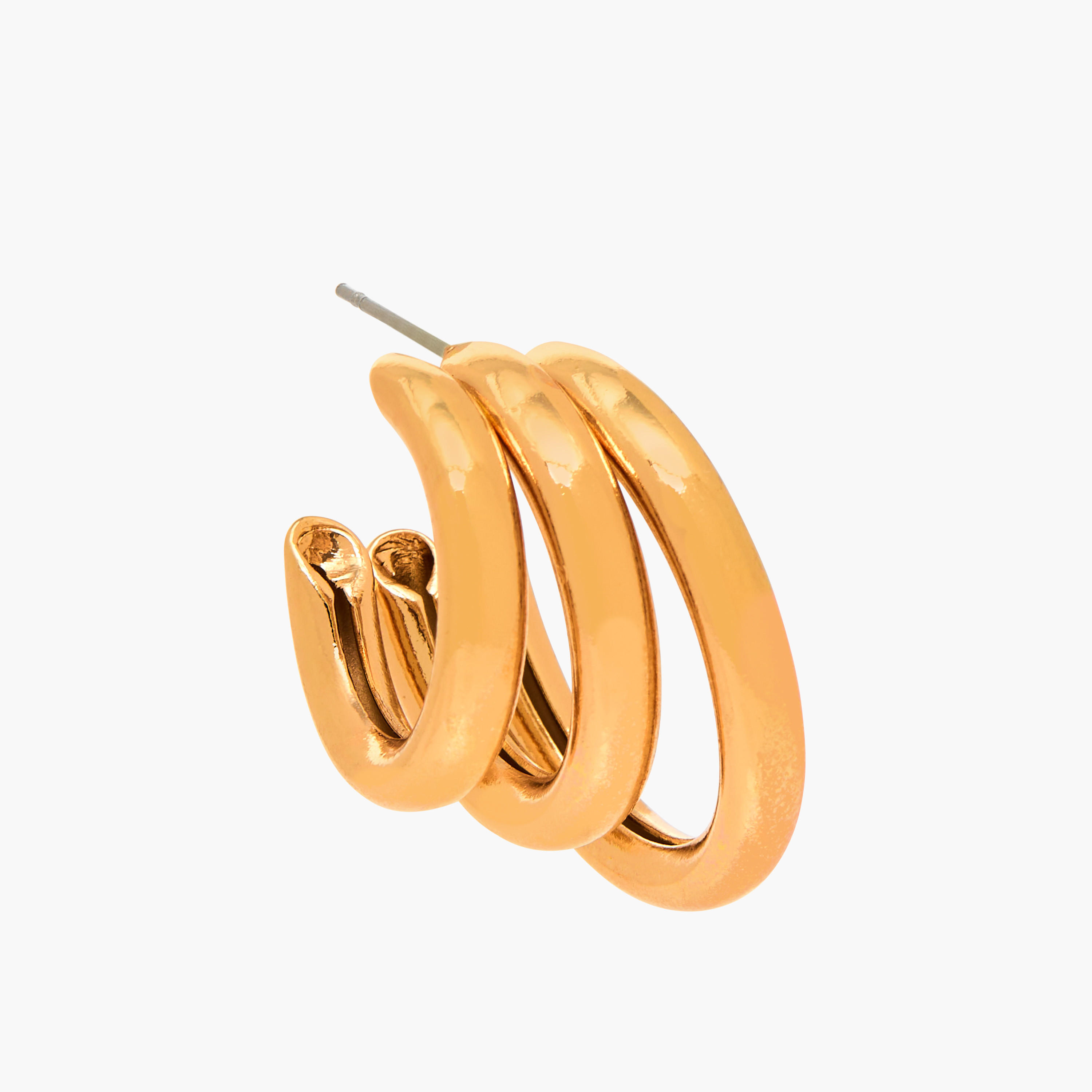 طقم حلقان ميتاليك مرصعة بمكبس إغلاق خلفي من زوجين-women-watchesandjewellery-jewellery-earrings-image-3