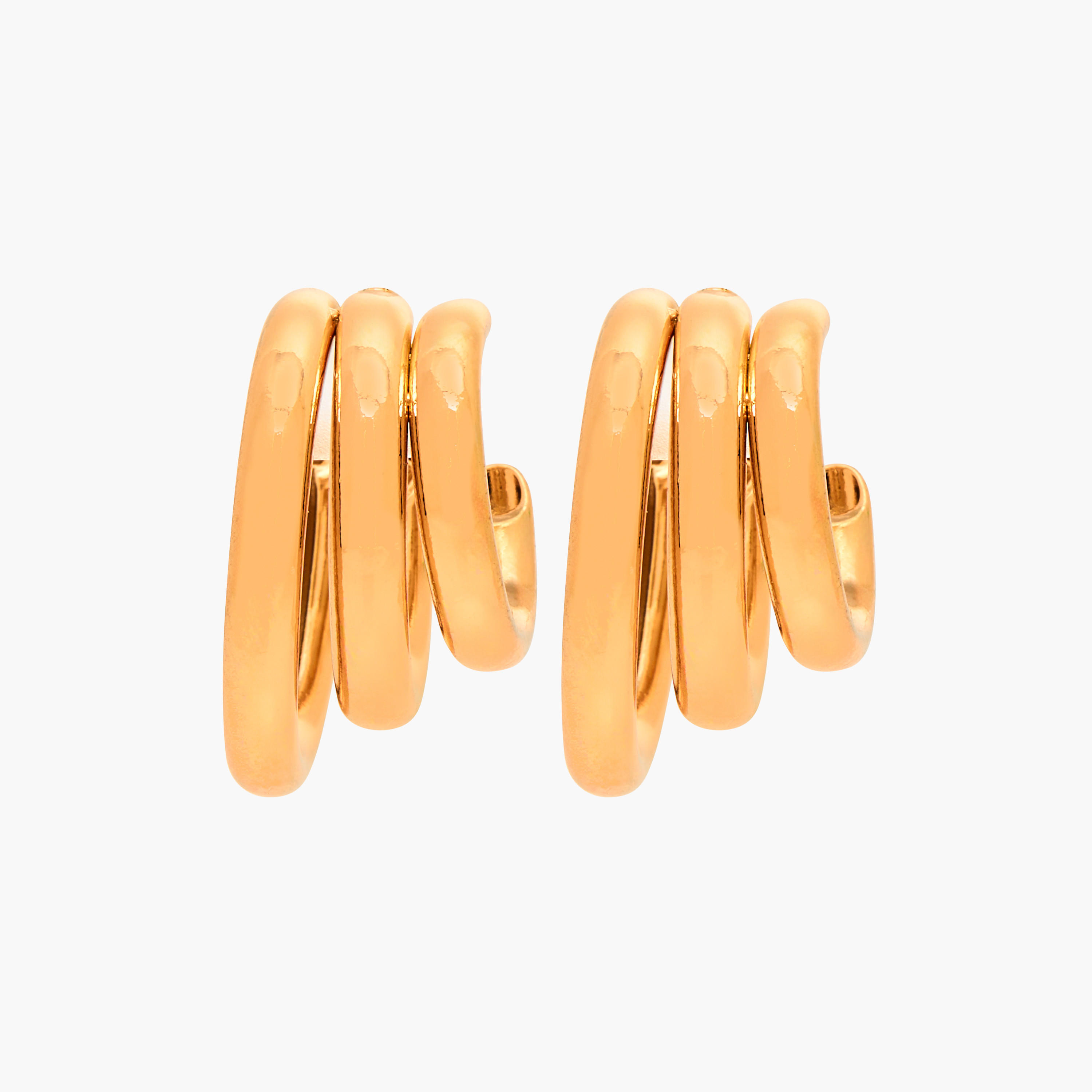 طقم حلقان ميتاليك مرصعة بمكبس إغلاق خلفي من زوجين-women-watchesandjewellery-jewellery-earrings-image-2