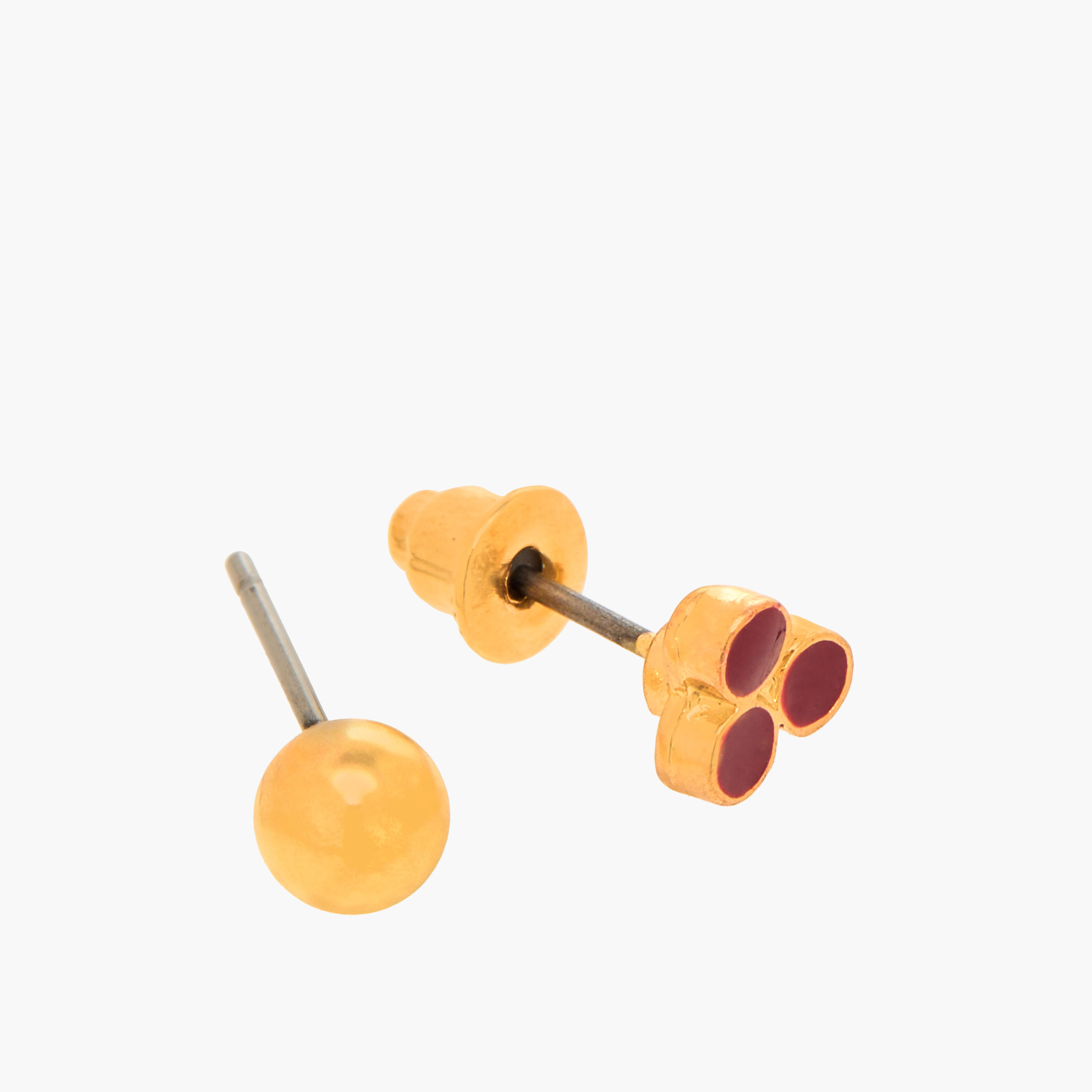 Pack of 6 Metallic Stud Earrings with Pushback Closure-women-watchesandjewellery-jewellery-earrings-image-5