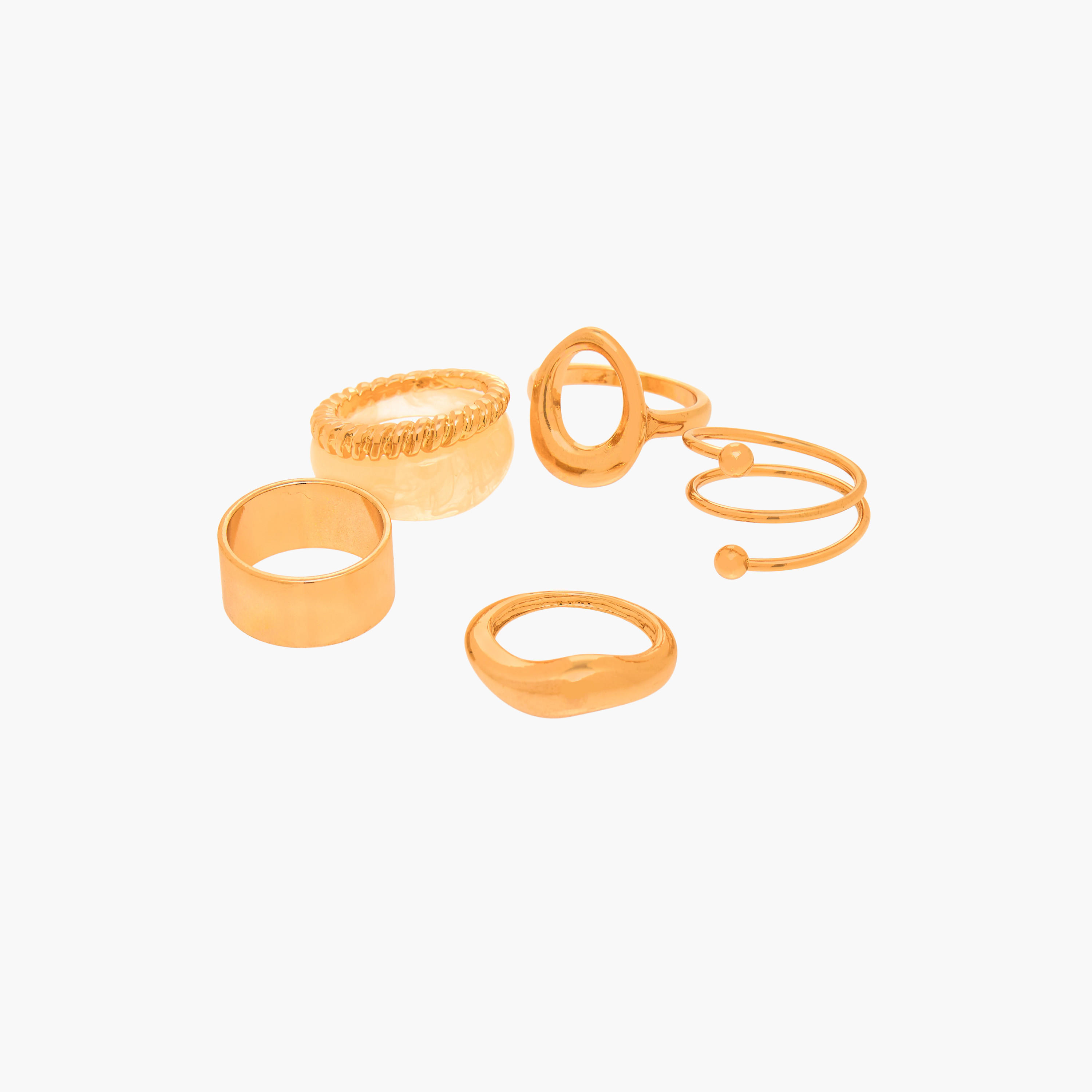 خاتم معدن - مجموعة من 6 قطع-women-watchesandjewellery-jewellery-rings-image-3