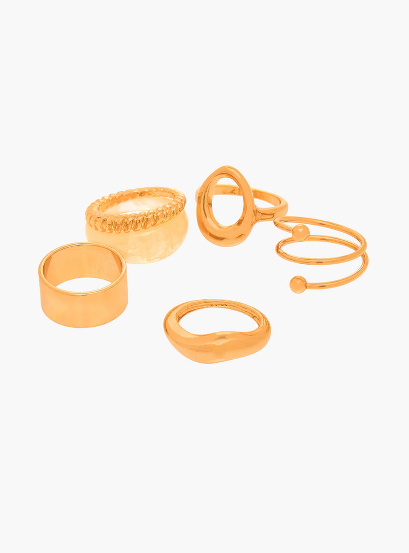 خاتم معدن - مجموعة من 6 قطع-women-watchesandjewellery-jewellery-rings-image-3