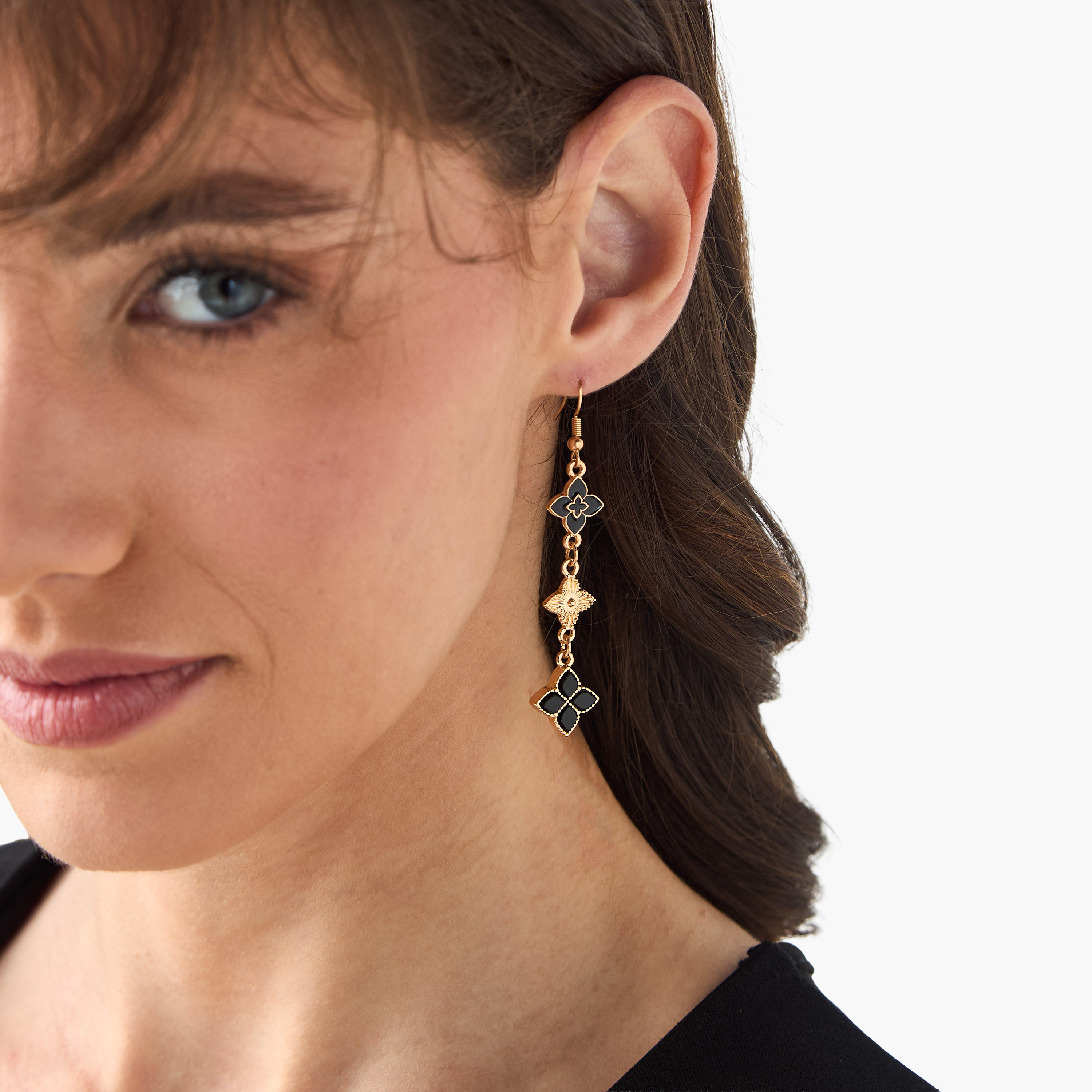 أقراط معدن متدلية مع خطاف-women-watchesandjewellery-jewellery-earrings-image-2