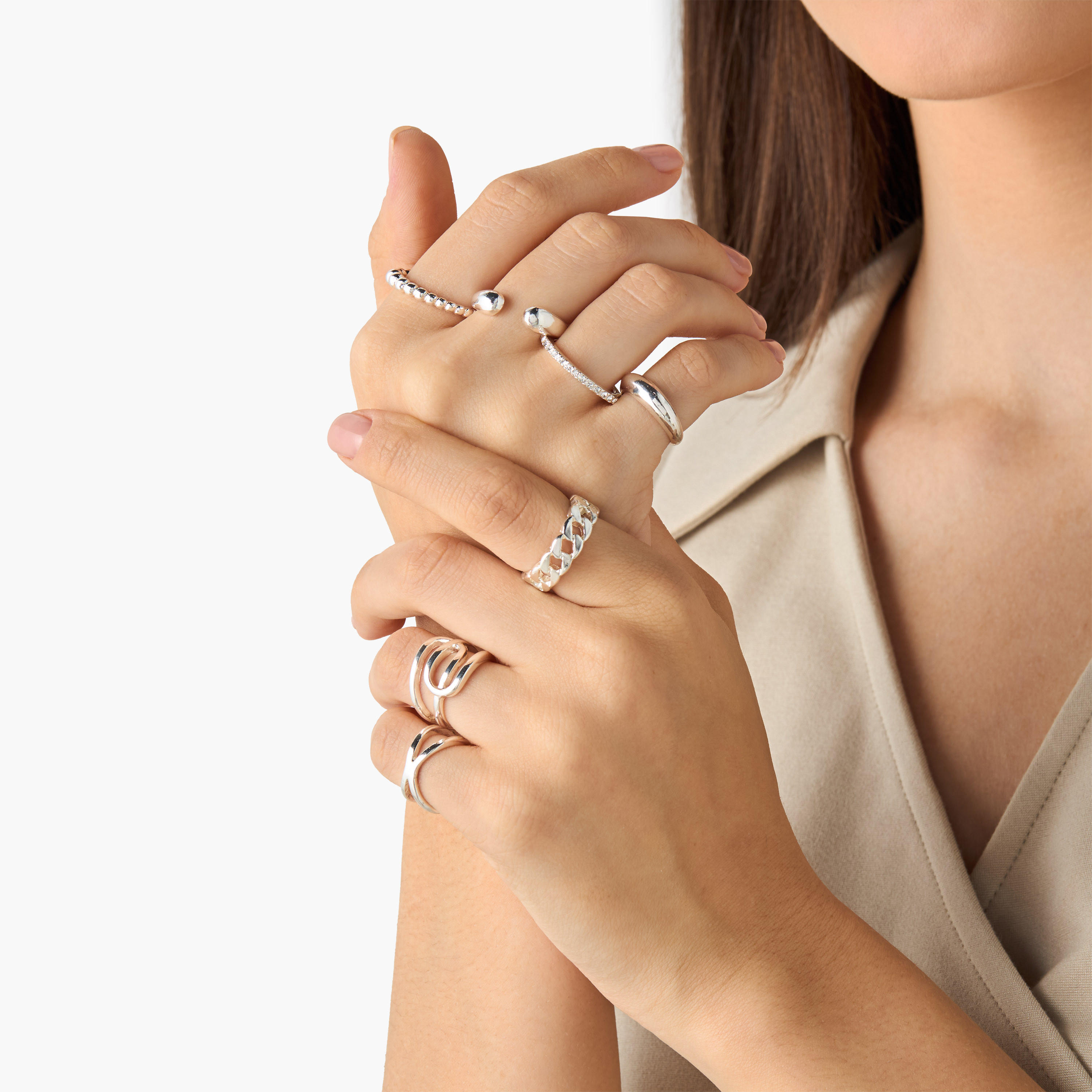 خواتم ميتاليك - طقم 7 قطع-women-watchesandjewellery-jewellery-rings-image-2