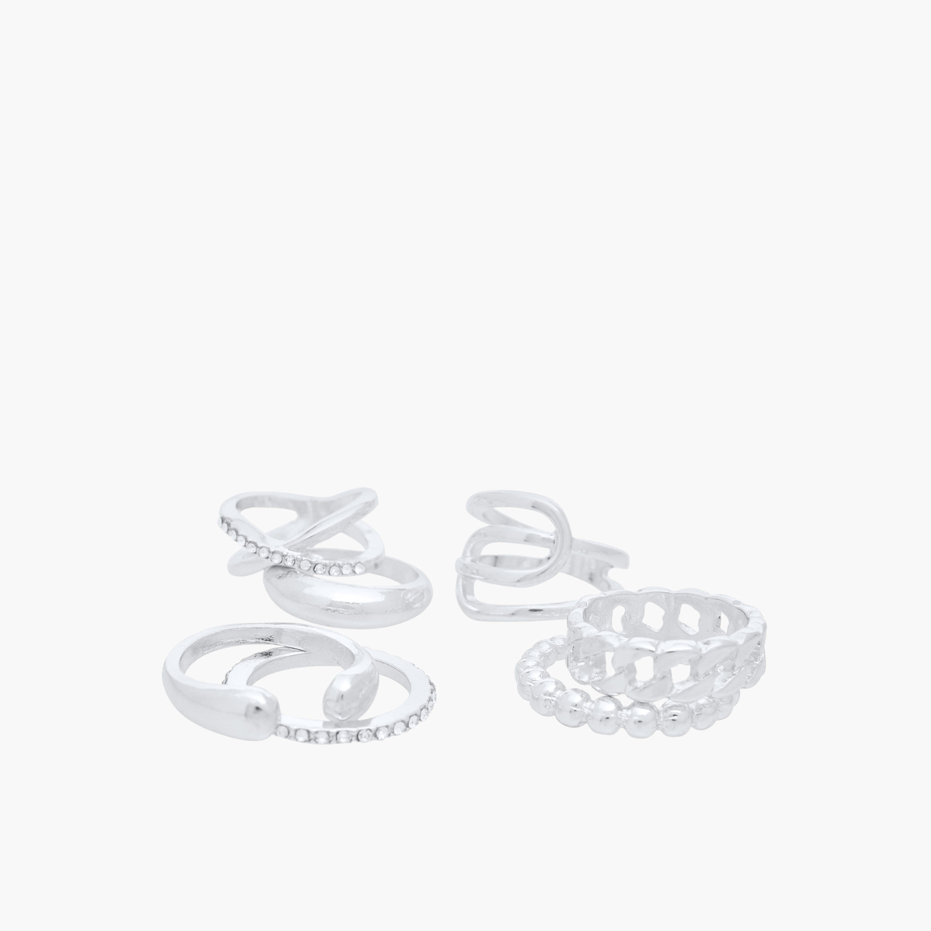خواتم ميتاليك - طقم 7 قطع-women-watchesandjewellery-jewellery-rings-image-3