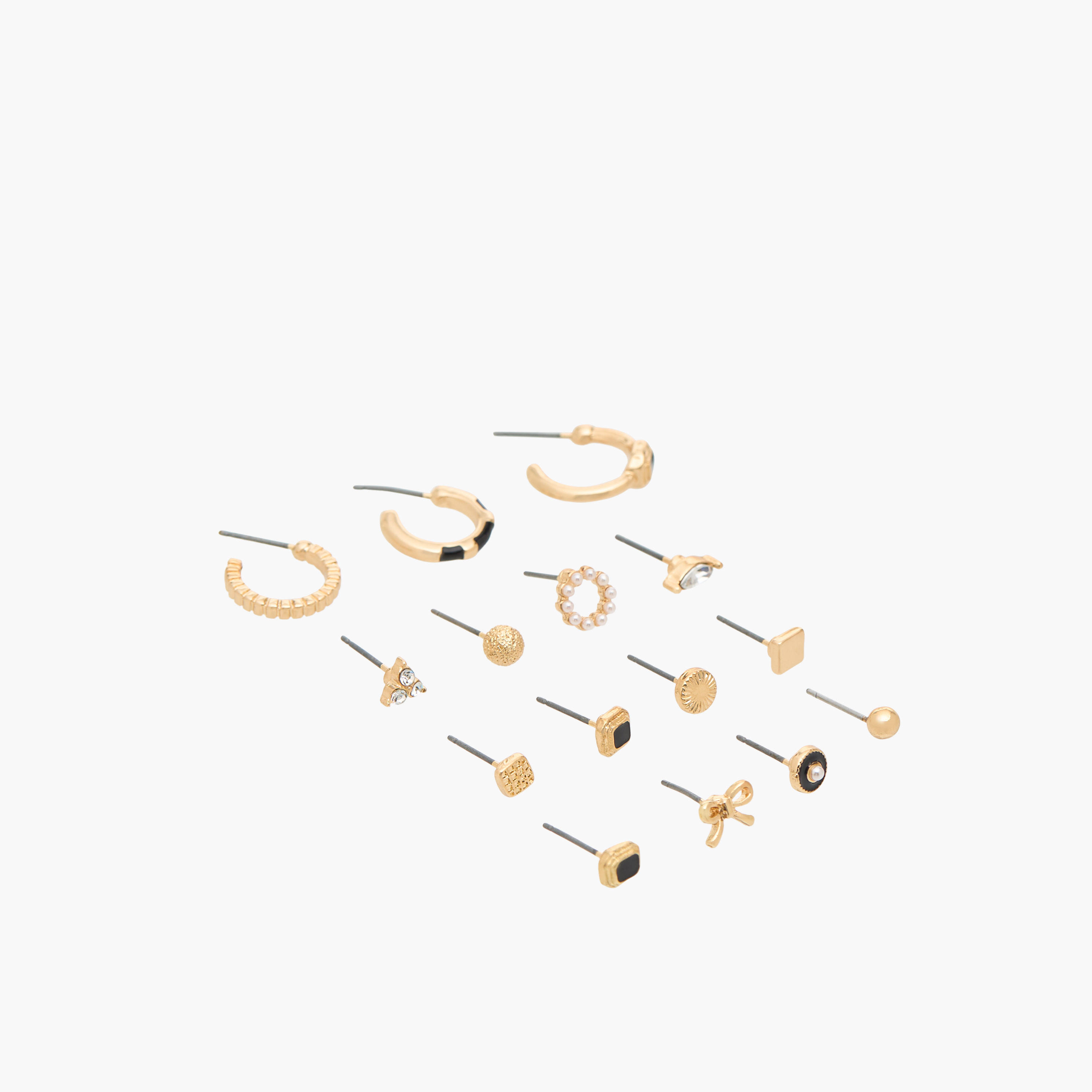 طقم من 15 - أقراط متنوعة بمكبس إغلاق خلفي-women-watchesandjewellery-jewellery-earrings-image-4