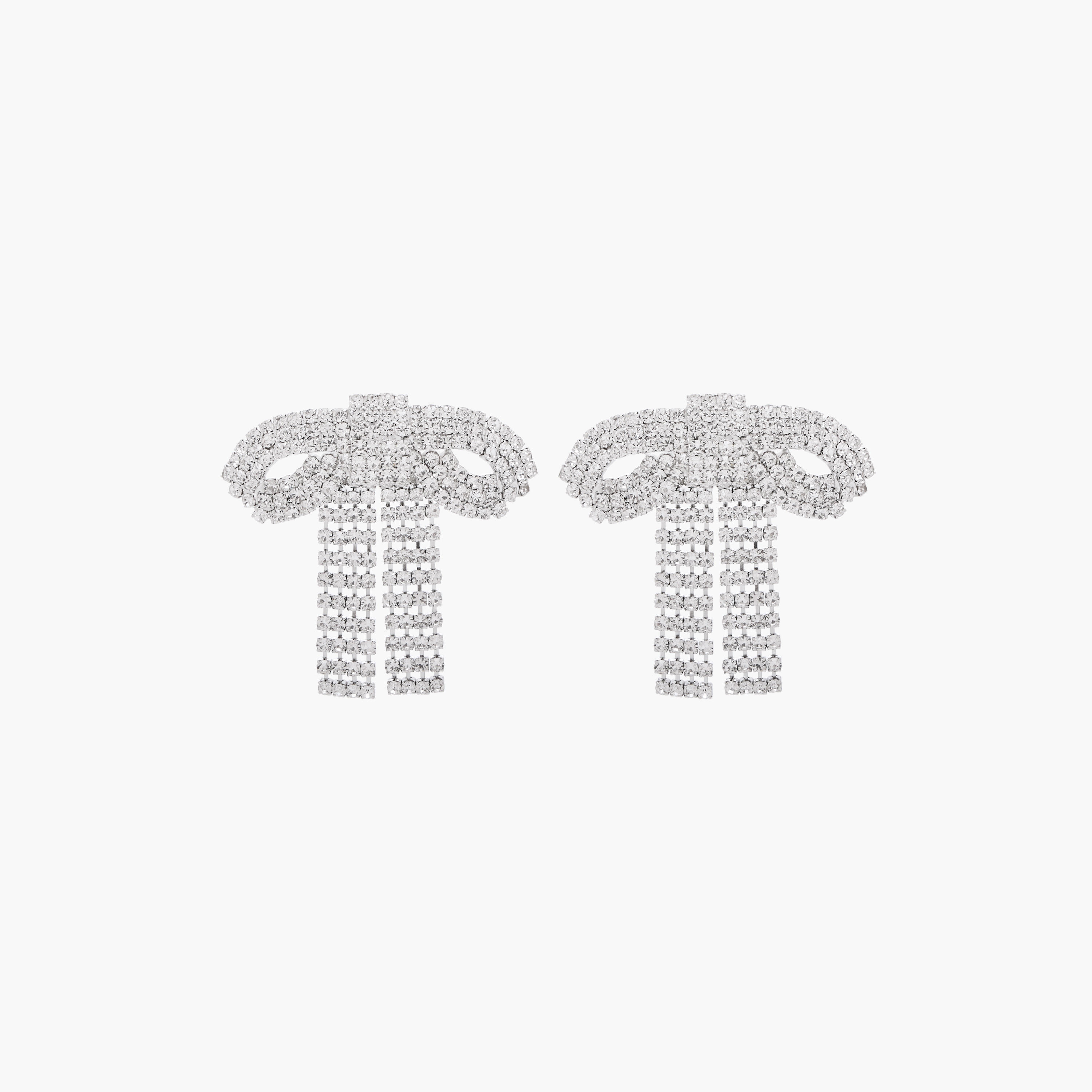 Embellished Bow Earrings with Pushback Closure-women-watchesandjewellery-jewellery-earrings-image-1