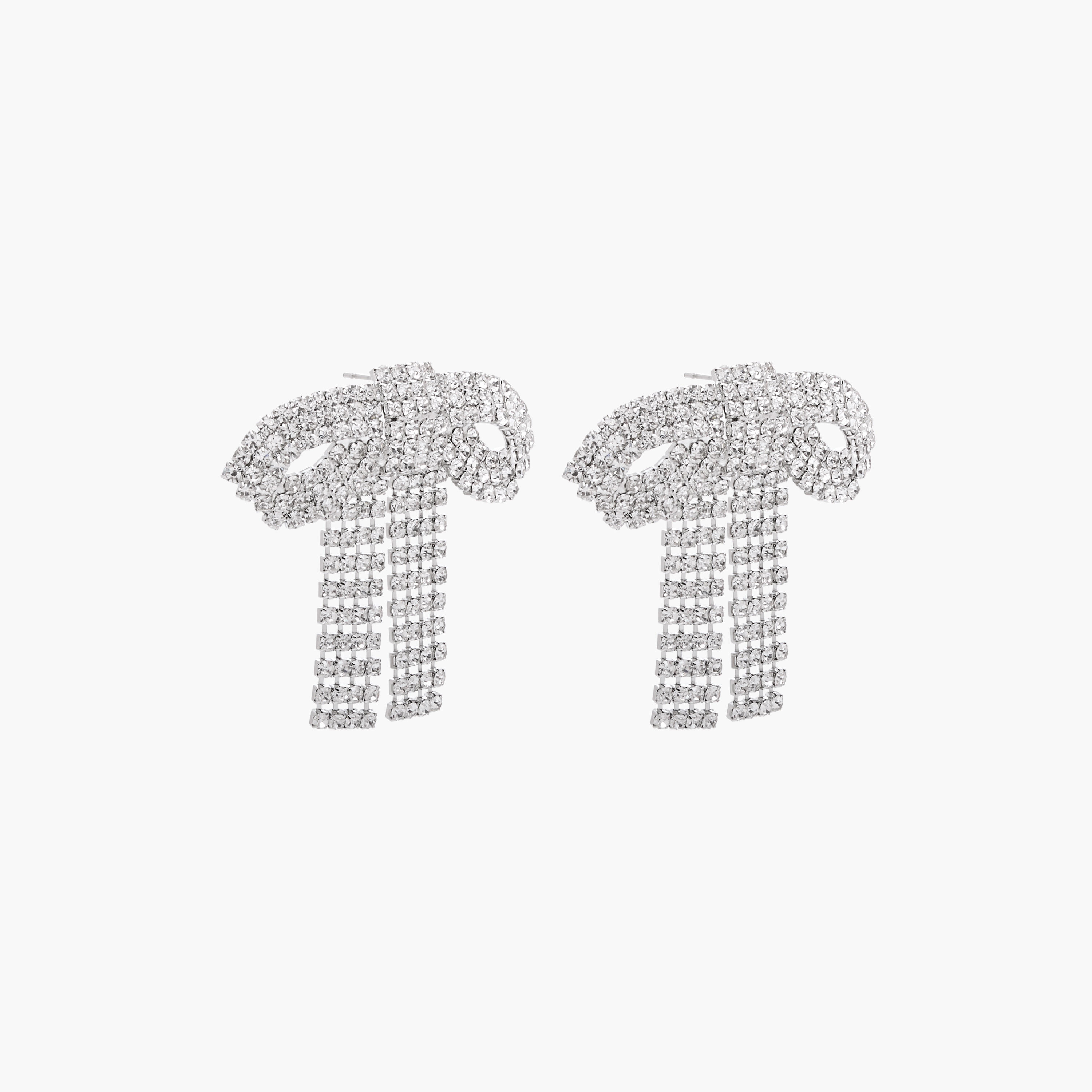 Embellished Bow Earrings with Pushback Closure-women-watchesandjewellery-jewellery-earrings-image-3