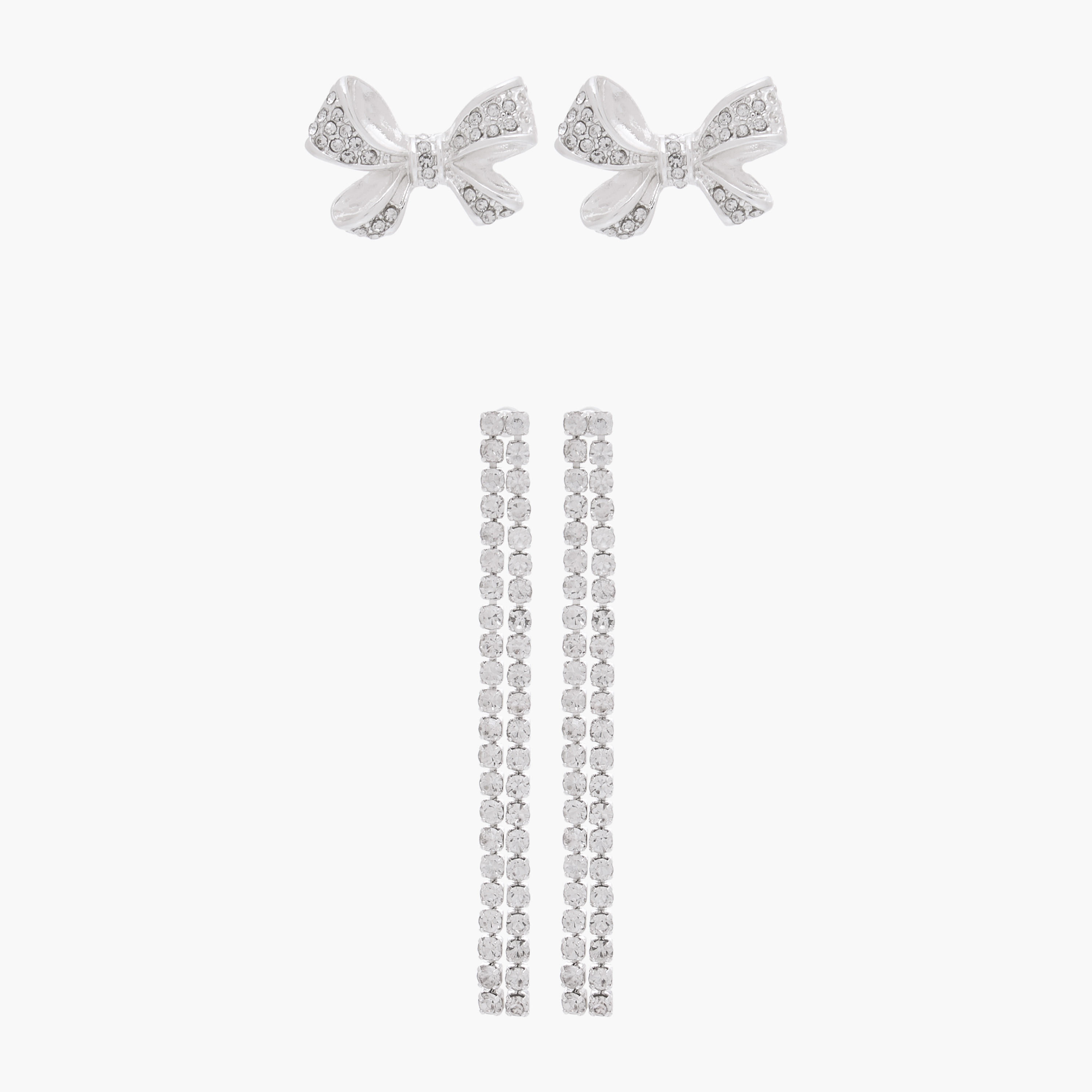 حلقان مزينة بأحجار الراين بمكبس إغلاق خلفي - طقم من زوجين-women-watchesandjewellery-jewellery-earrings-image-1