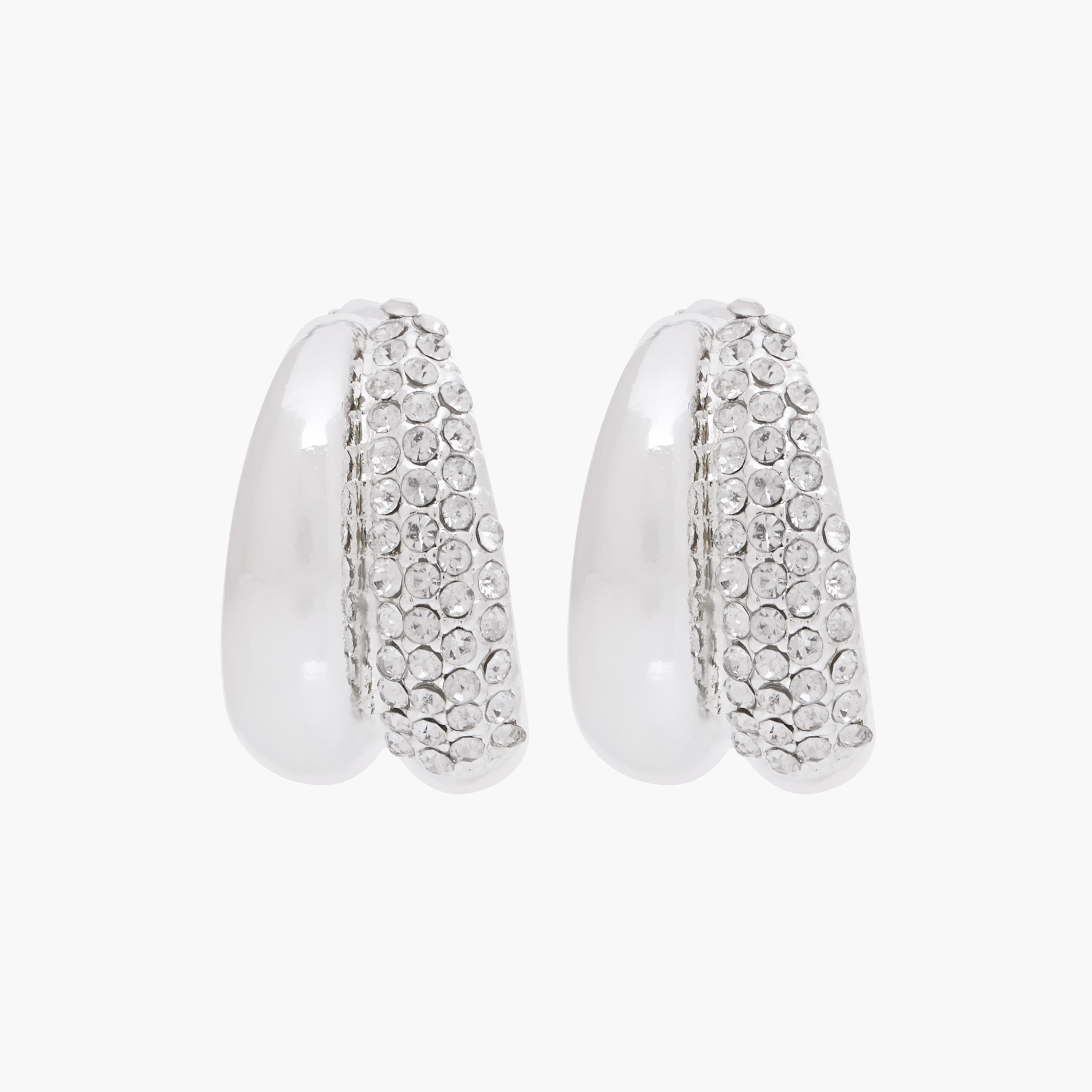 Embellished Hoop Earrings with Pushback Closure-women-watchesandjewellery-jewellery-earrings-image-1