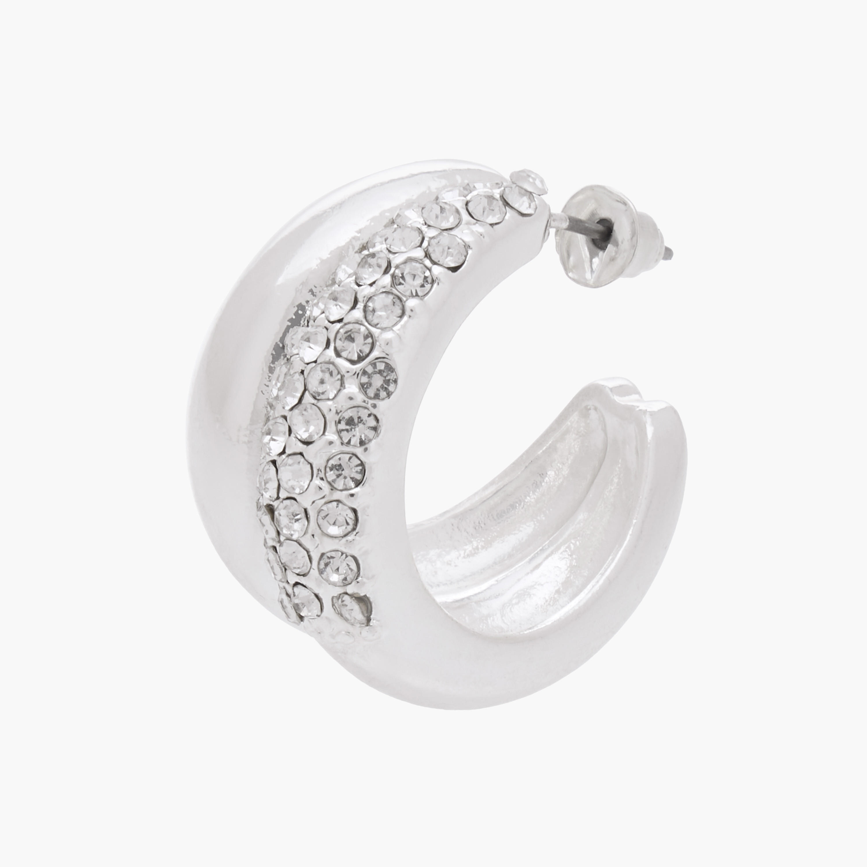 Embellished Hoop Earrings with Pushback Closure-women-watchesandjewellery-jewellery-earrings-image-4