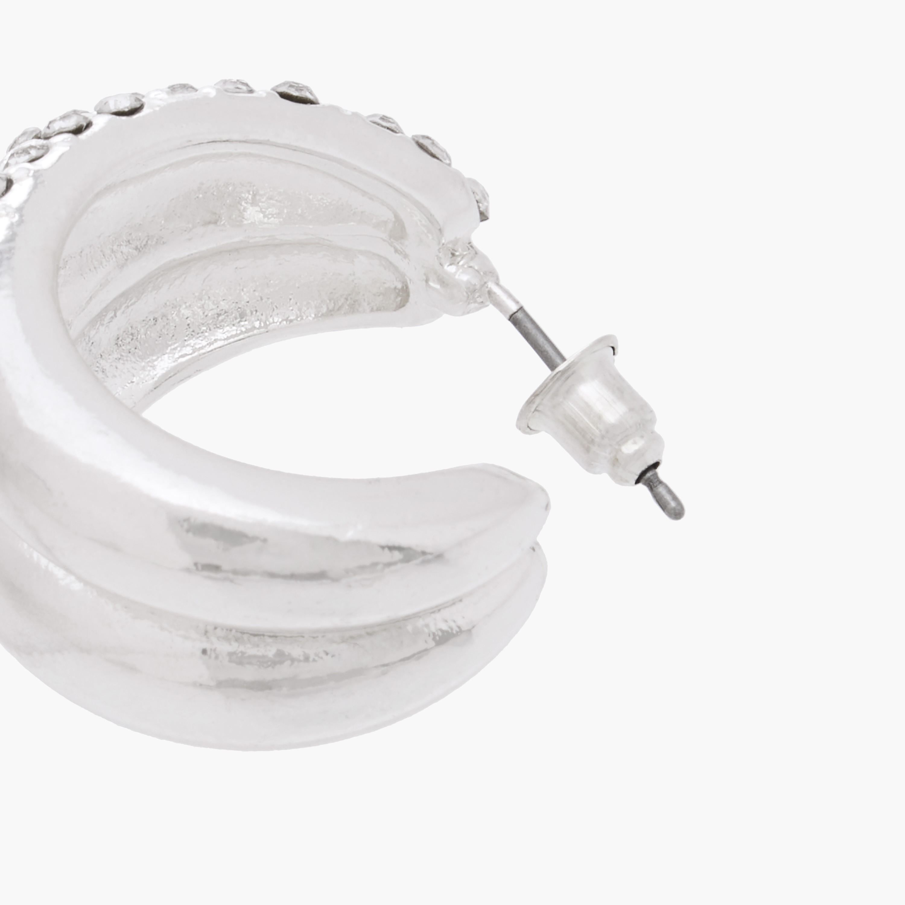 Embellished Hoop Earrings with Pushback Closure-women-watchesandjewellery-jewellery-earrings-image-5