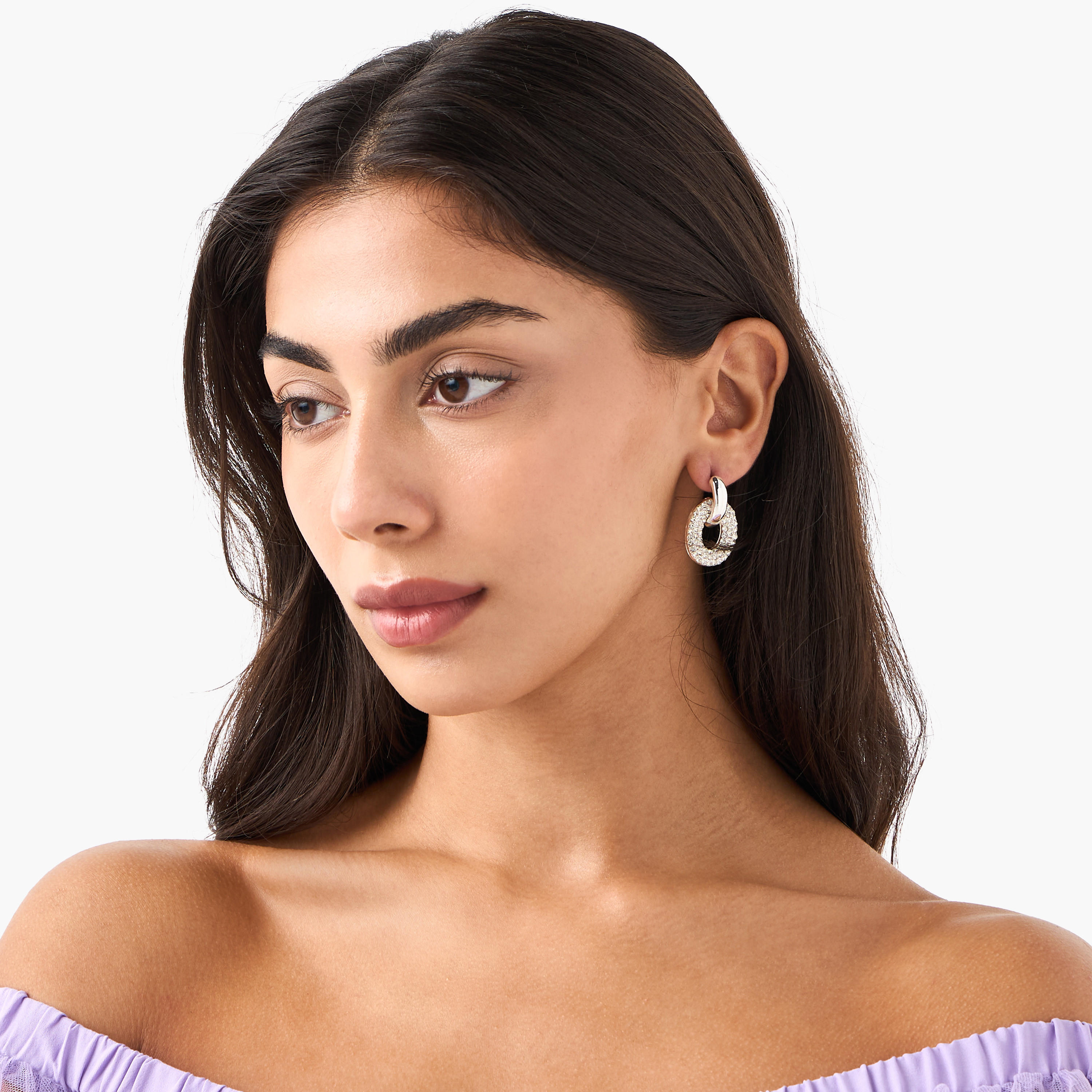 Embellished Earrings with Pushback Closure-women-watchesandjewellery-jewellery-earrings-image-2