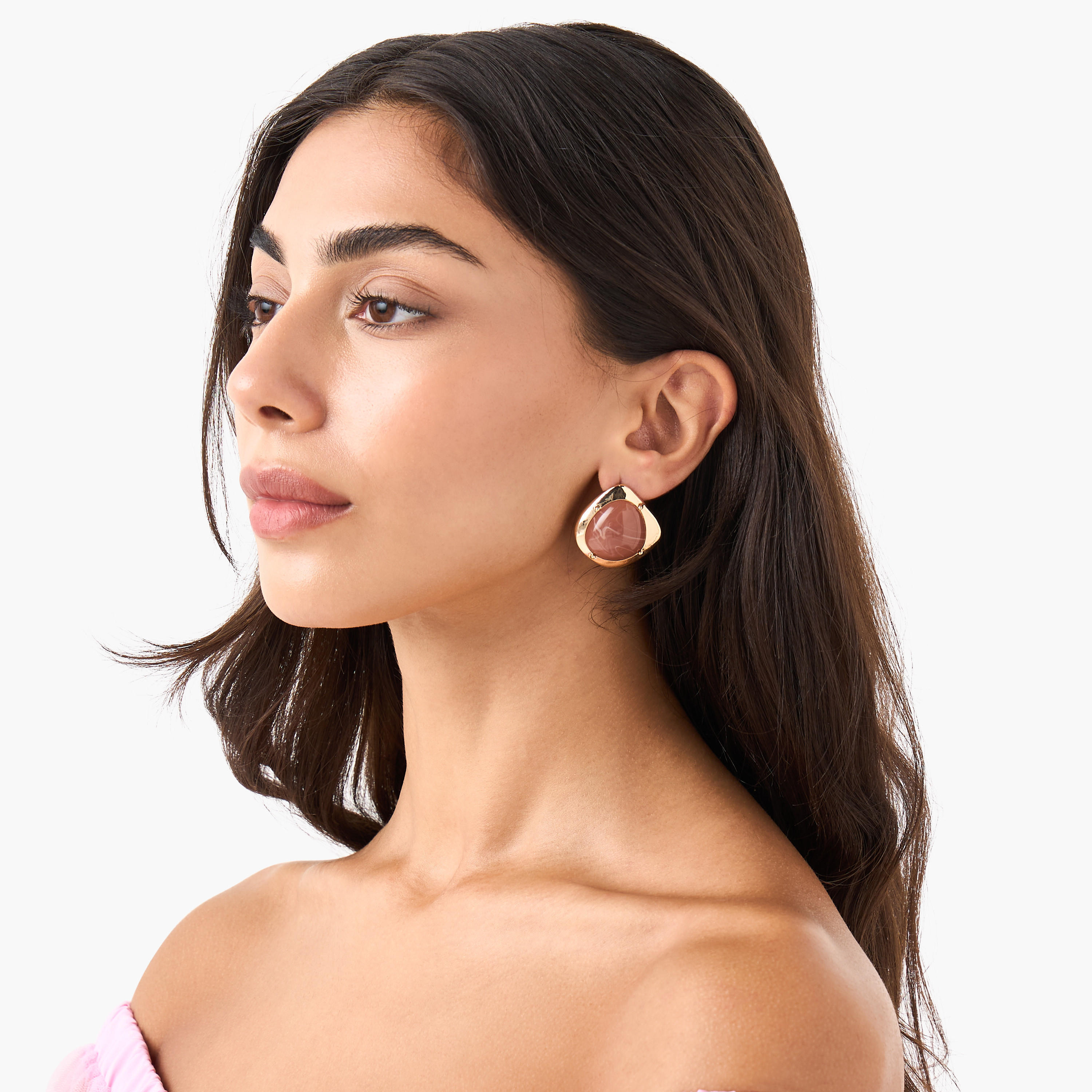 Resin Drop Earrings with Pushback Closure-women-watchesandjewellery-jewellery-earrings-image-2