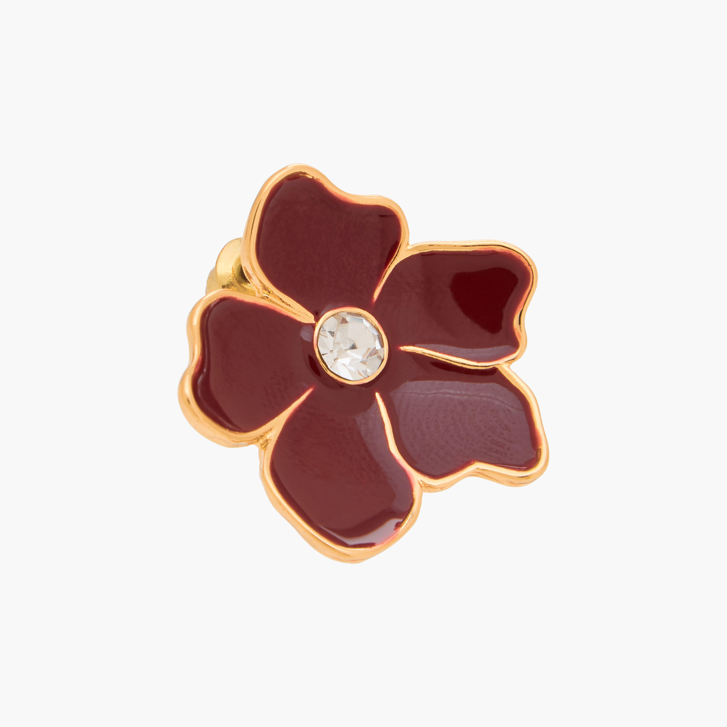 حلقان مرصعة ميتاليك بتصميم زهري وبمكبس إغلاق خلفي - طقم من 3 أزواج-women-watchesandjewellery-jewellery-earrings-image-6