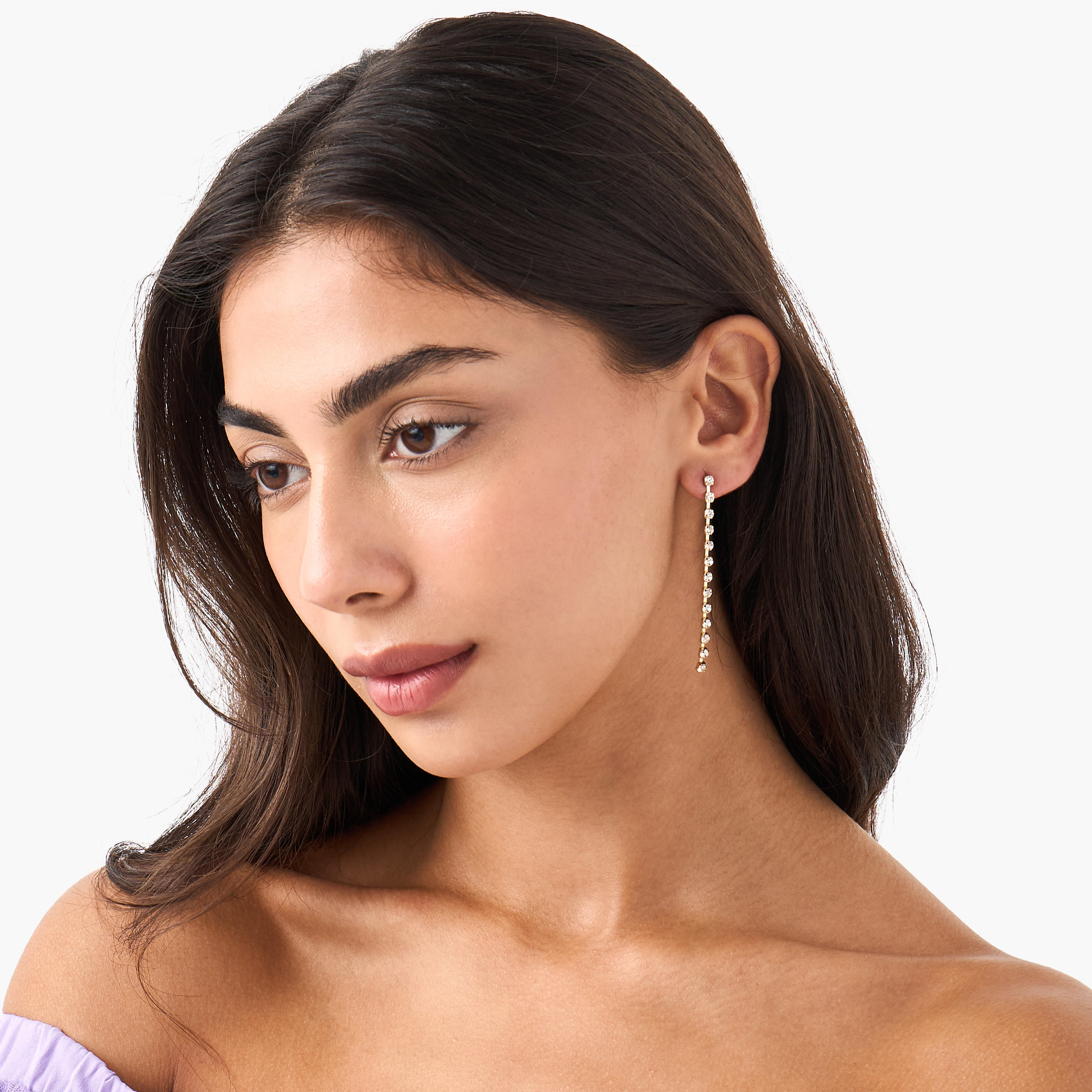 حلقان طوق ذهبية اللون مرصّعة - عبوة من 9 أزواج-women-watchesandjewellery-jewellery-earrings-image-2