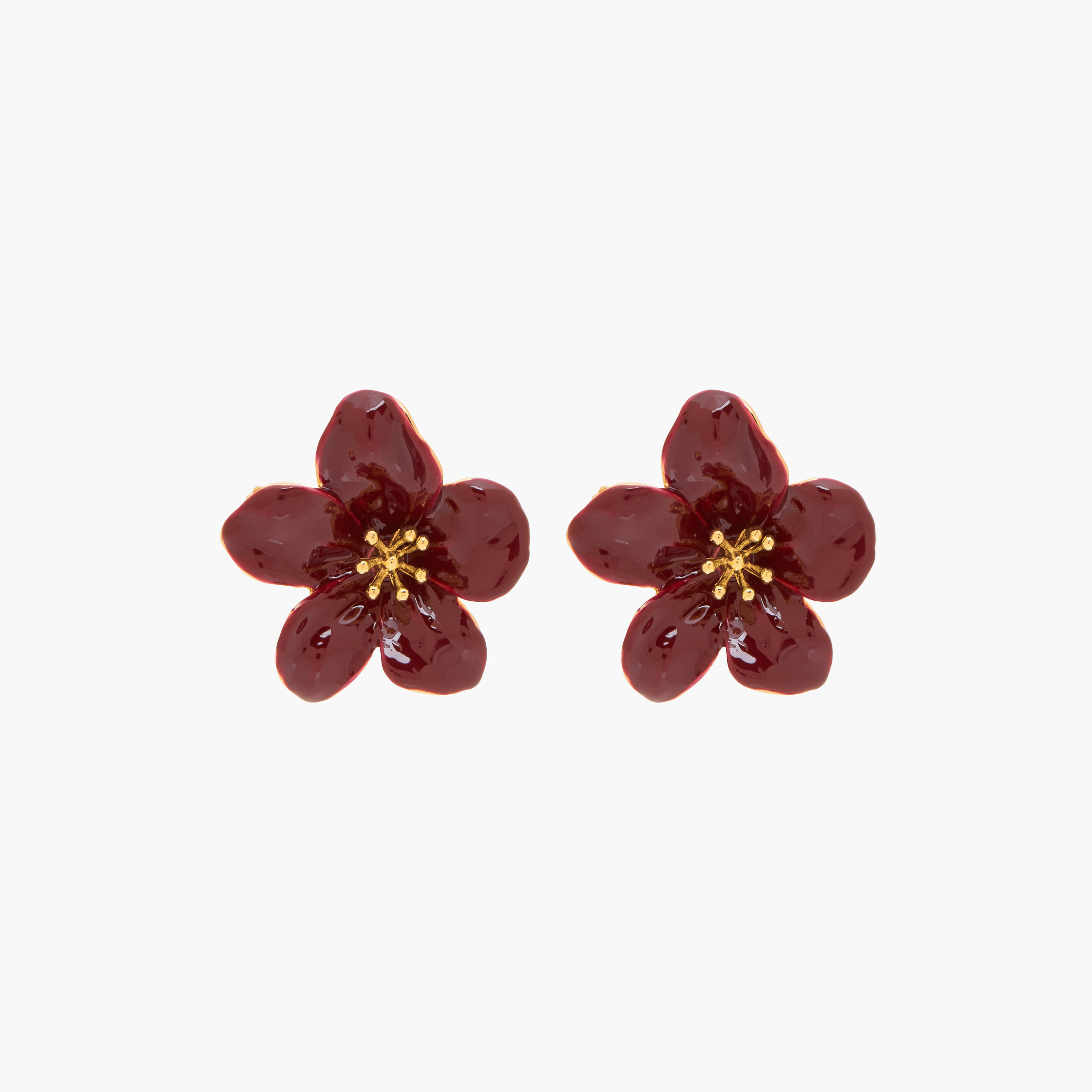 حلق راتنج بتصميم زهرة ومكبس إغلاق خلفي-women-watchesandjewellery-jewellery-earrings-image-1