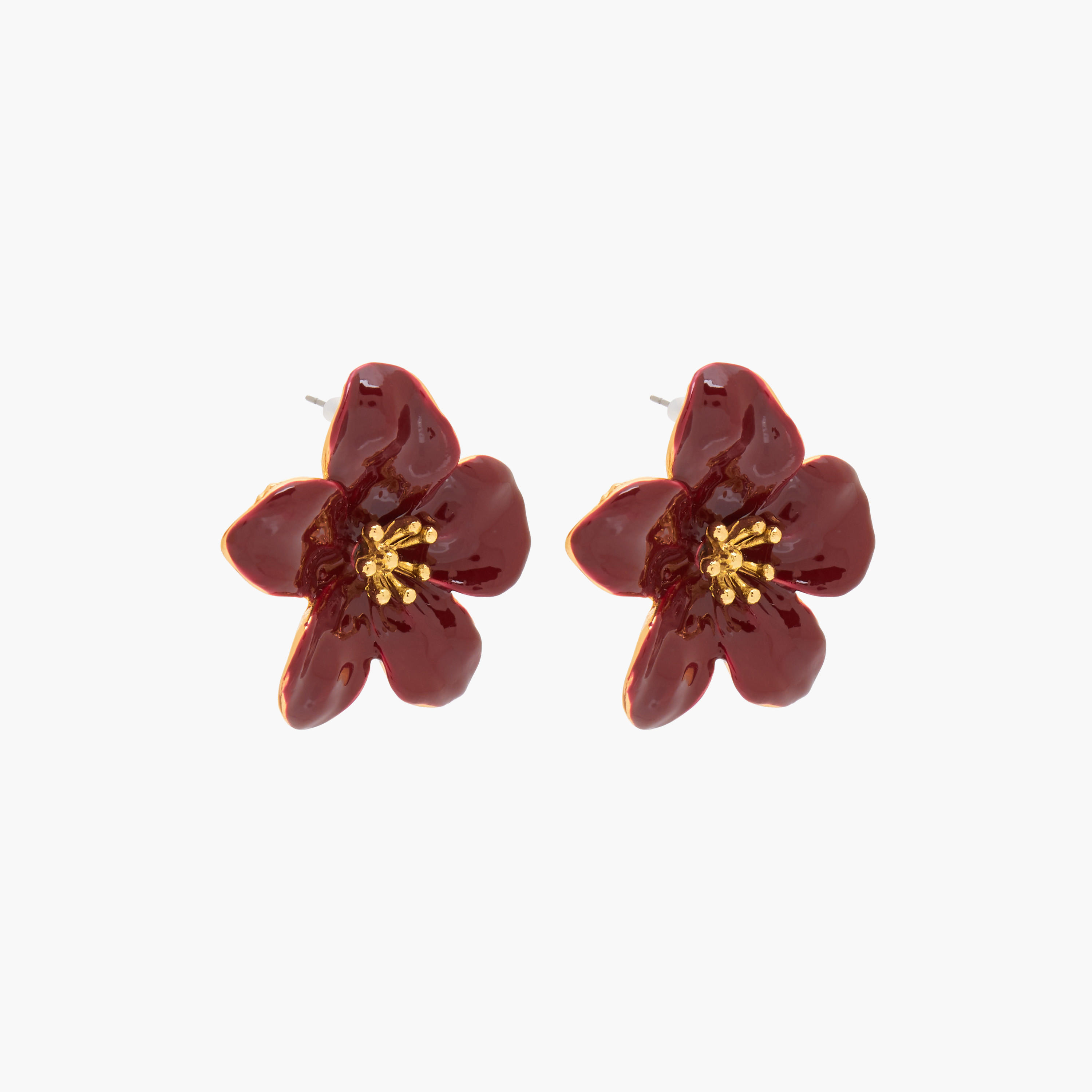 حلق راتنج بتصميم زهرة ومكبس إغلاق خلفي-women-watchesandjewellery-jewellery-earrings-image-3