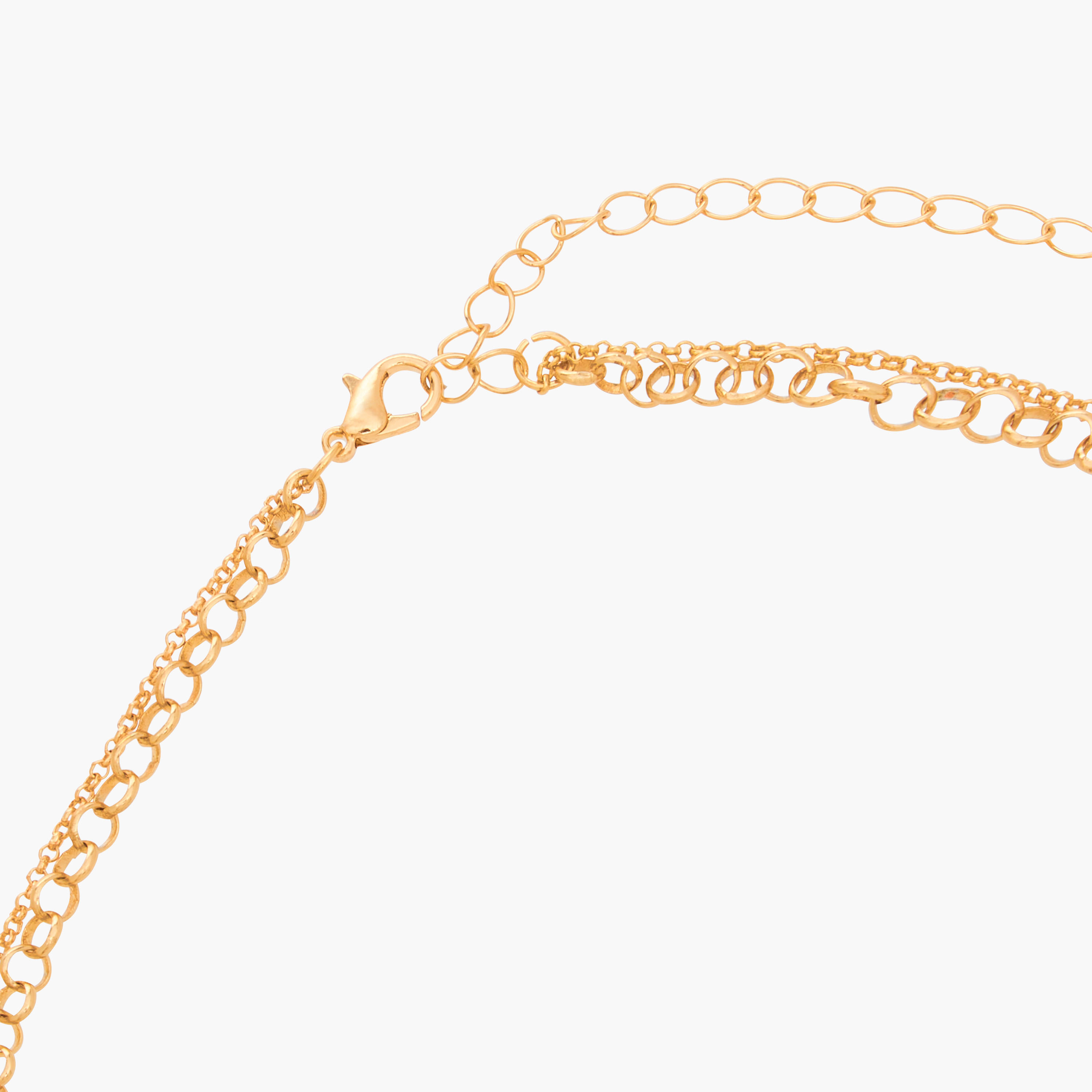 Metallic Layered Necklace with Charms-women-watchesandjewellery-jewellery-necklacesandpendants-image-5