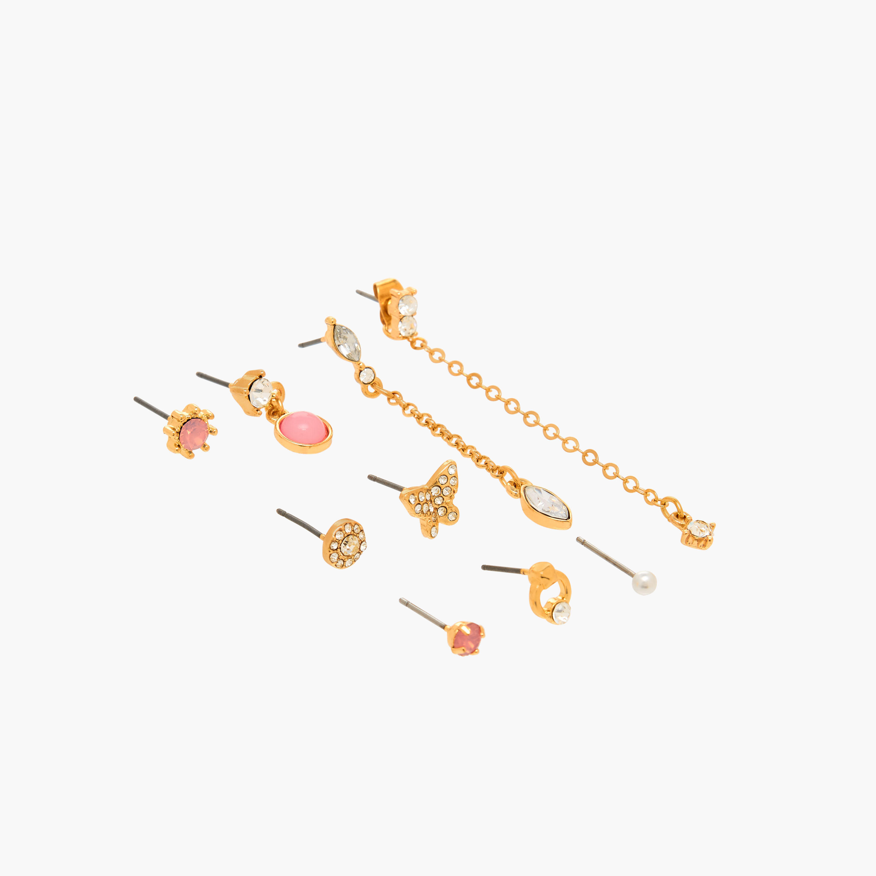 أقراط معدنية بمكبس إغلاق خلفي من جلوو - طقم من 9-women-watchesandjewellery-jewellery-earrings-image-2
