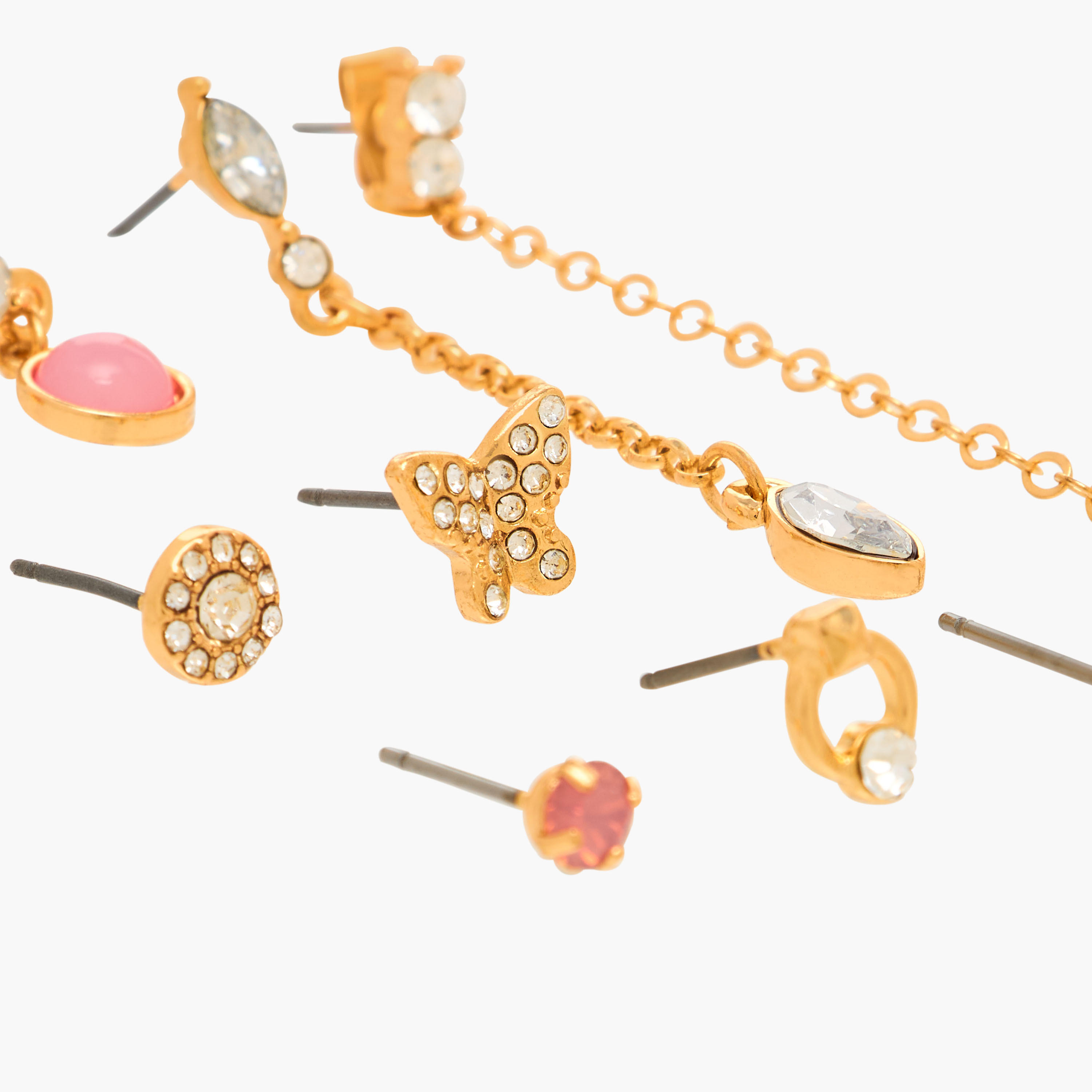أقراط معدنية بمكبس إغلاق خلفي من جلوو - طقم من 9-women-watchesandjewellery-jewellery-earrings-image-3