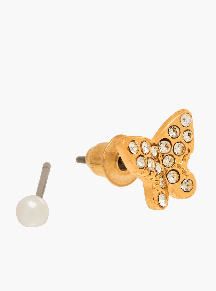 Gloo Pack of 9 Metallic Earrings with Pushback Closure-women-watchesandjewellery-jewellery-earrings-image-4