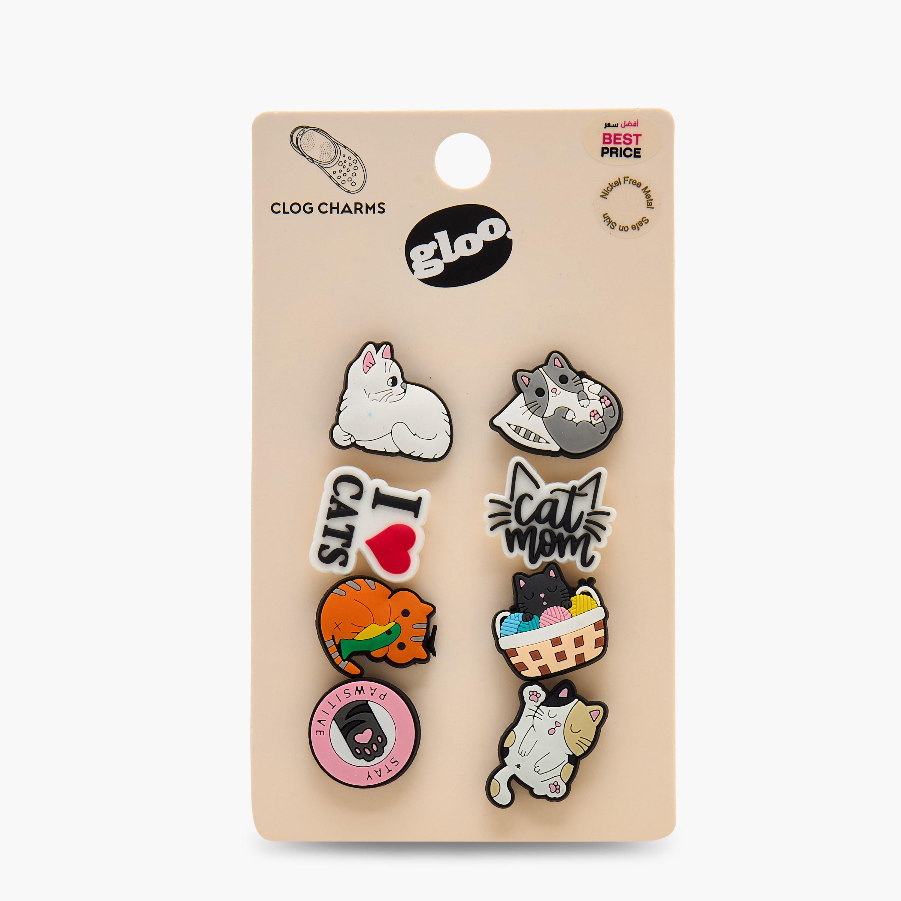 Gloo Pack of 8 Clog Charms-women-clothingaccessories-novelties-image-8