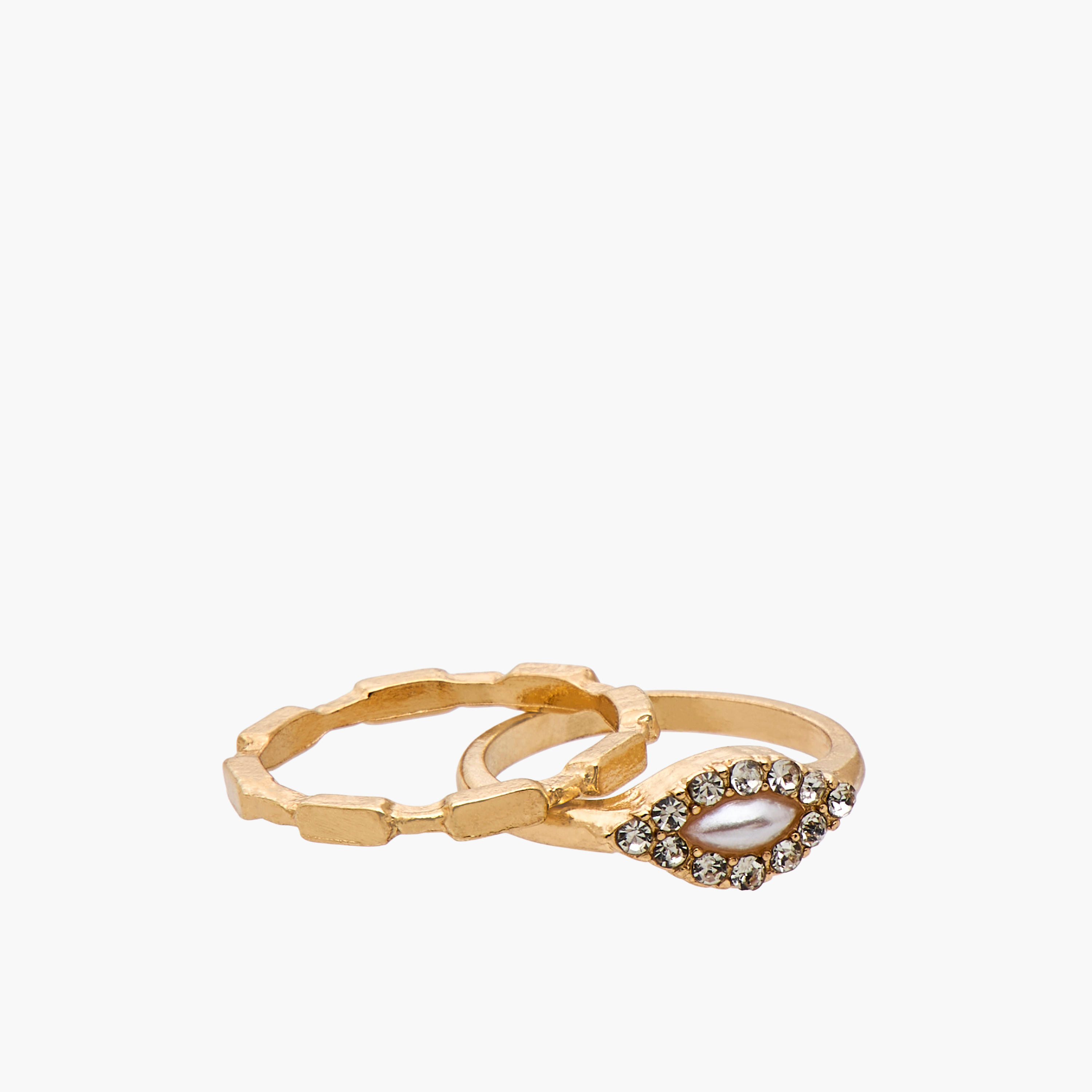 خاتم معدن مزين من جلو - مجموعة من 8 قطع-women-watchesandjewellery-jewellery-rings-image-5