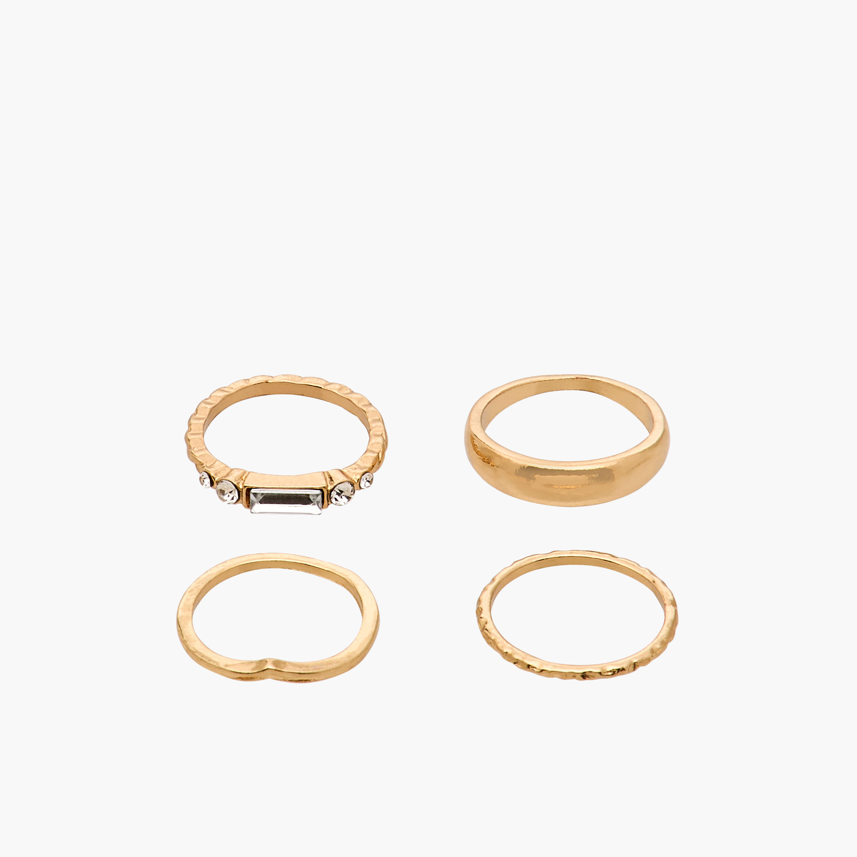 Gloo Pack of 8 Metallic Rings-women-watchesandjewellery-jewellery-rings-image-3
