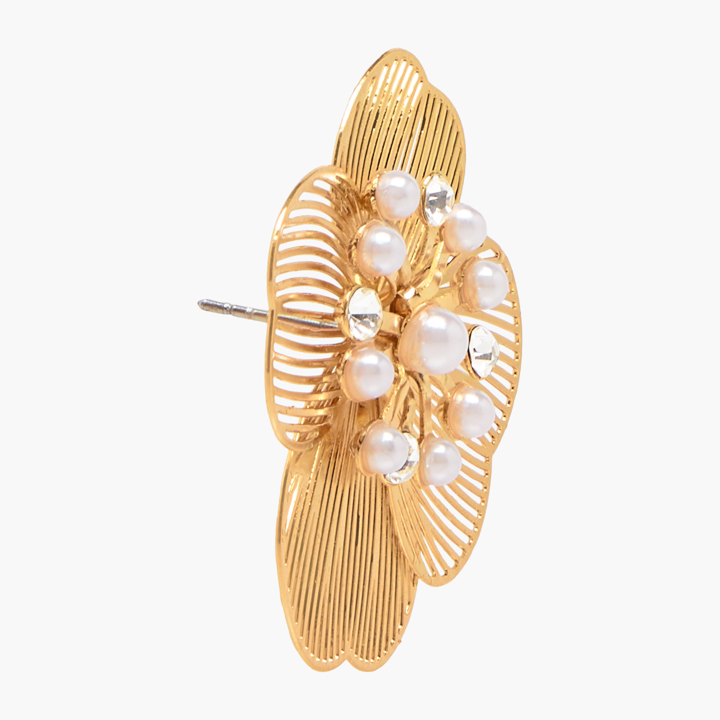 أقراط بلون ذهبي مزينة بمكبس إغلاق خلفي من جلوو-women-watchesandjewellery-jewellery-earrings-image-5