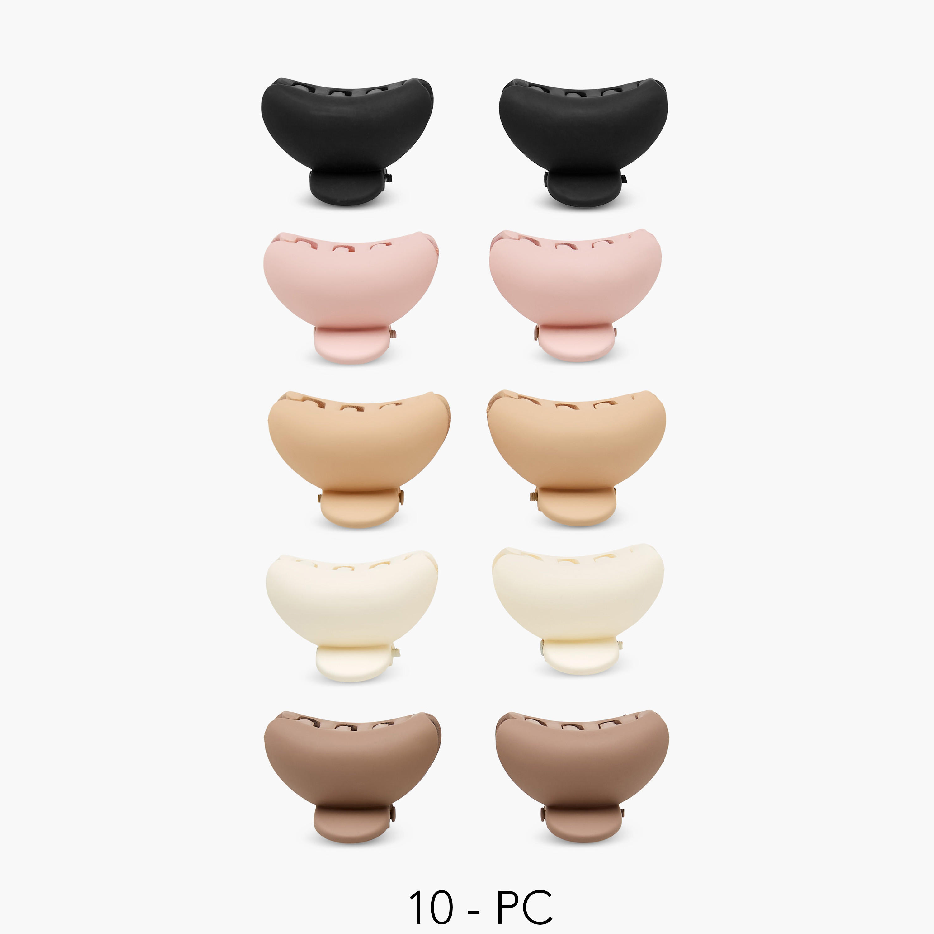 Gloo Pack of 10 Shell Shaped Hair Clamps-women-hairaccessories-clamps-image-1