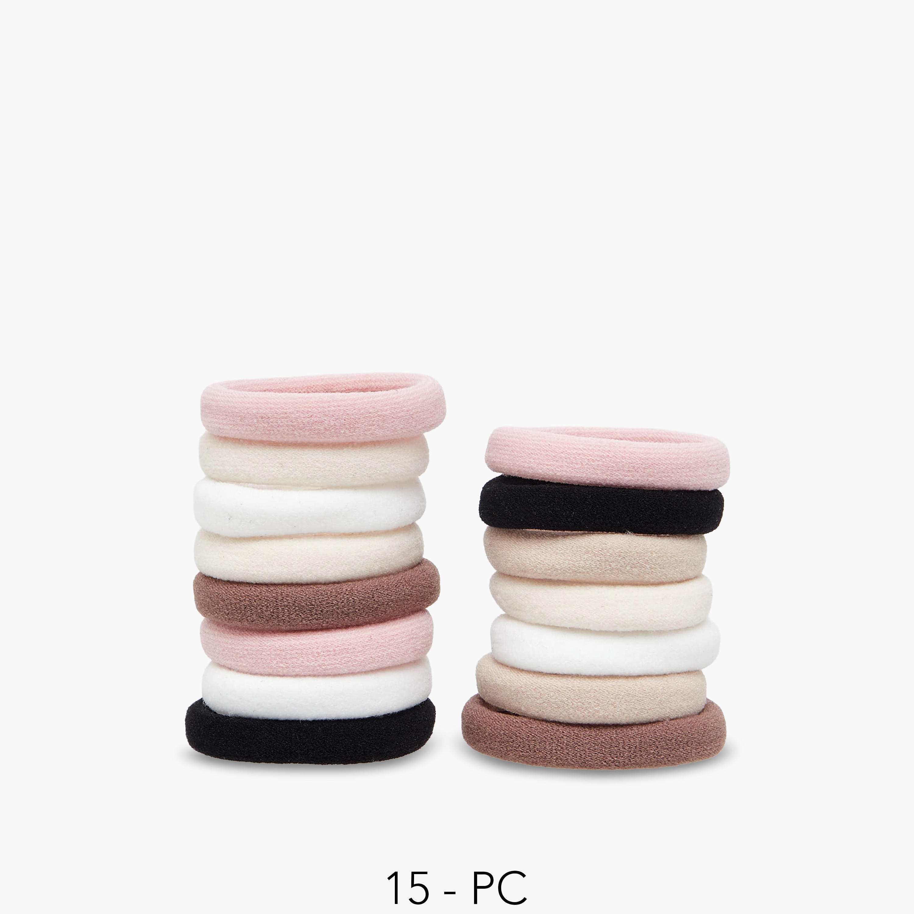 طقم ربطات شعر قماشية 15 قطعة من جلو-women-hairaccessories-bands-image-1