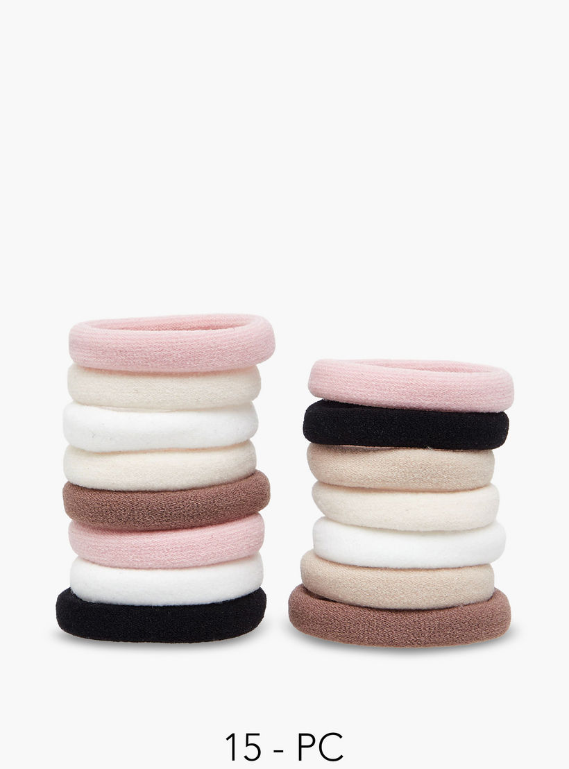 طقم ربطات شعر قماشية 15 قطعة من جلو-women-hairaccessories-bands-image-1