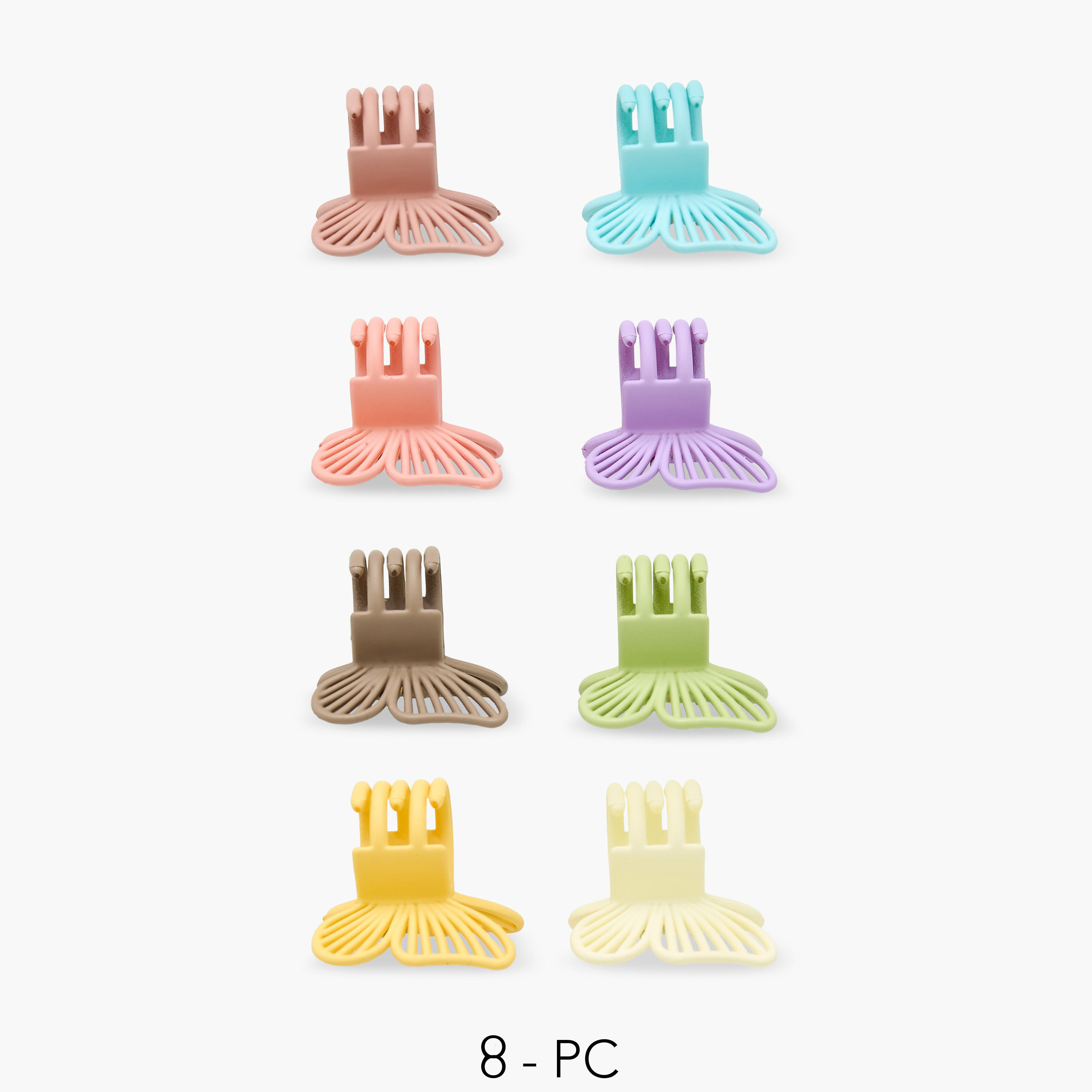 Gloo Pack of 8 Butterfly Shape Hair Clamps-women-hairaccessories-clips-image-1