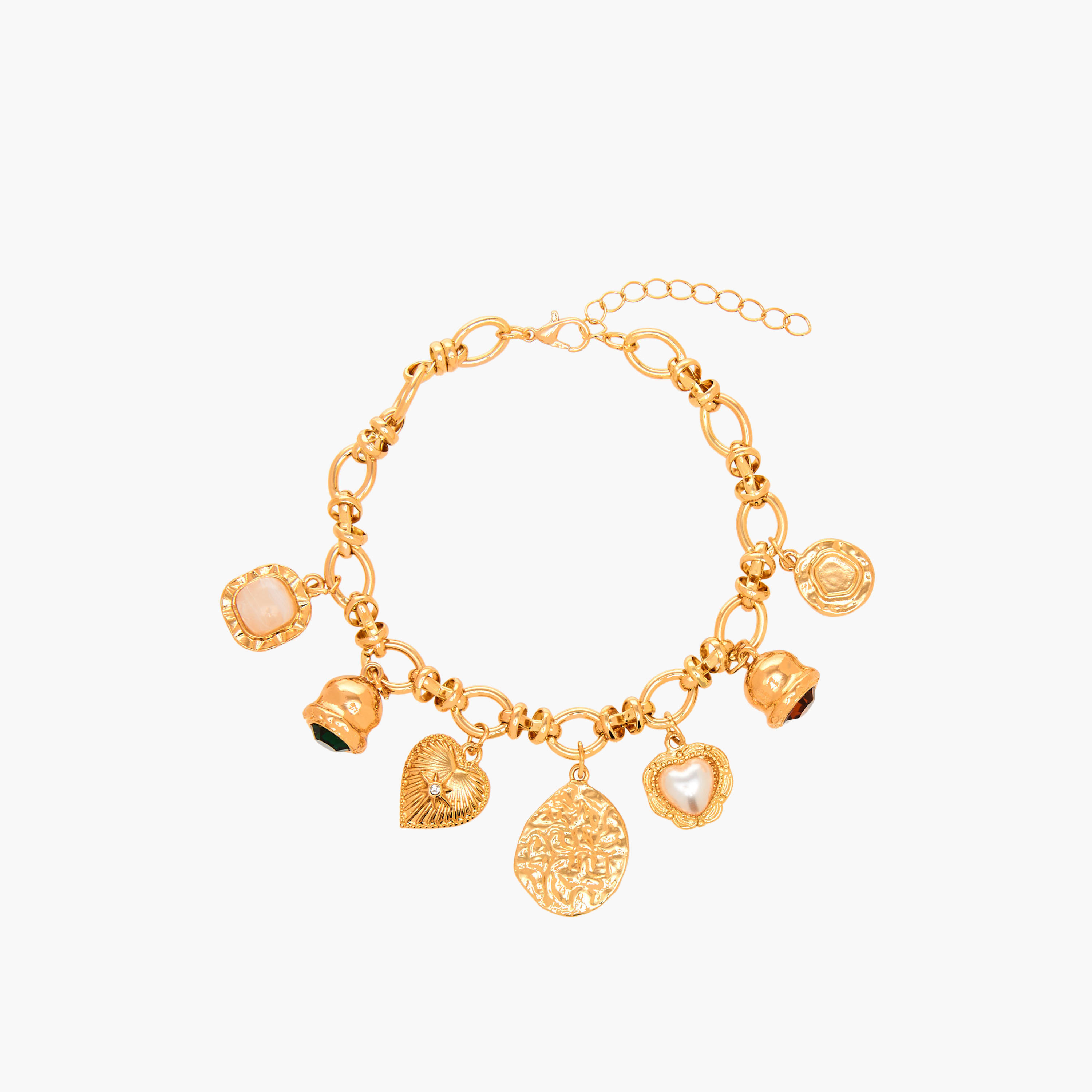 سوار بتفاصيل زينة عتيقة بلون ذهبي-women-watchesandjewellery-jewellery-banglesandbracelets-image-1