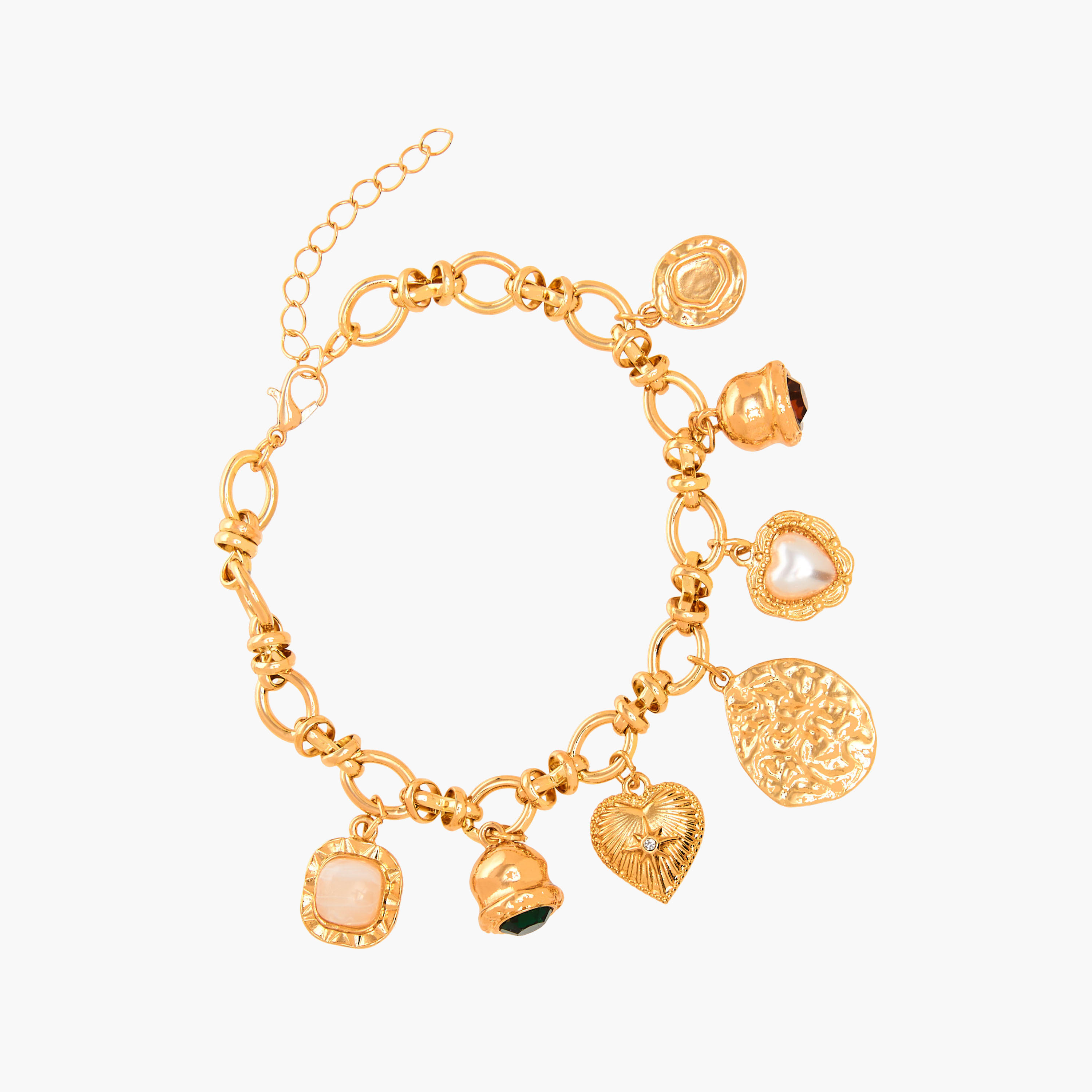 سوار بتفاصيل زينة عتيقة بلون ذهبي-women-watchesandjewellery-jewellery-banglesandbracelets-image-2