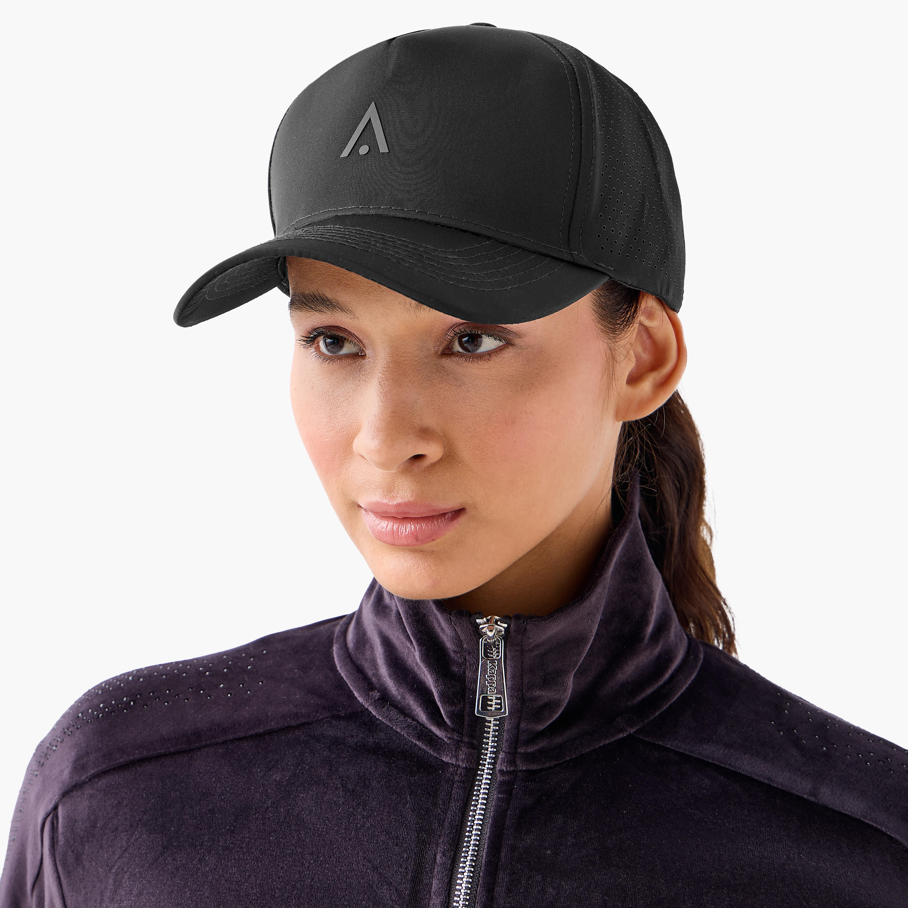 Baseball Style Cap with Hook and Loop Closure-women-clothingaccessories-capsandhats-image-2