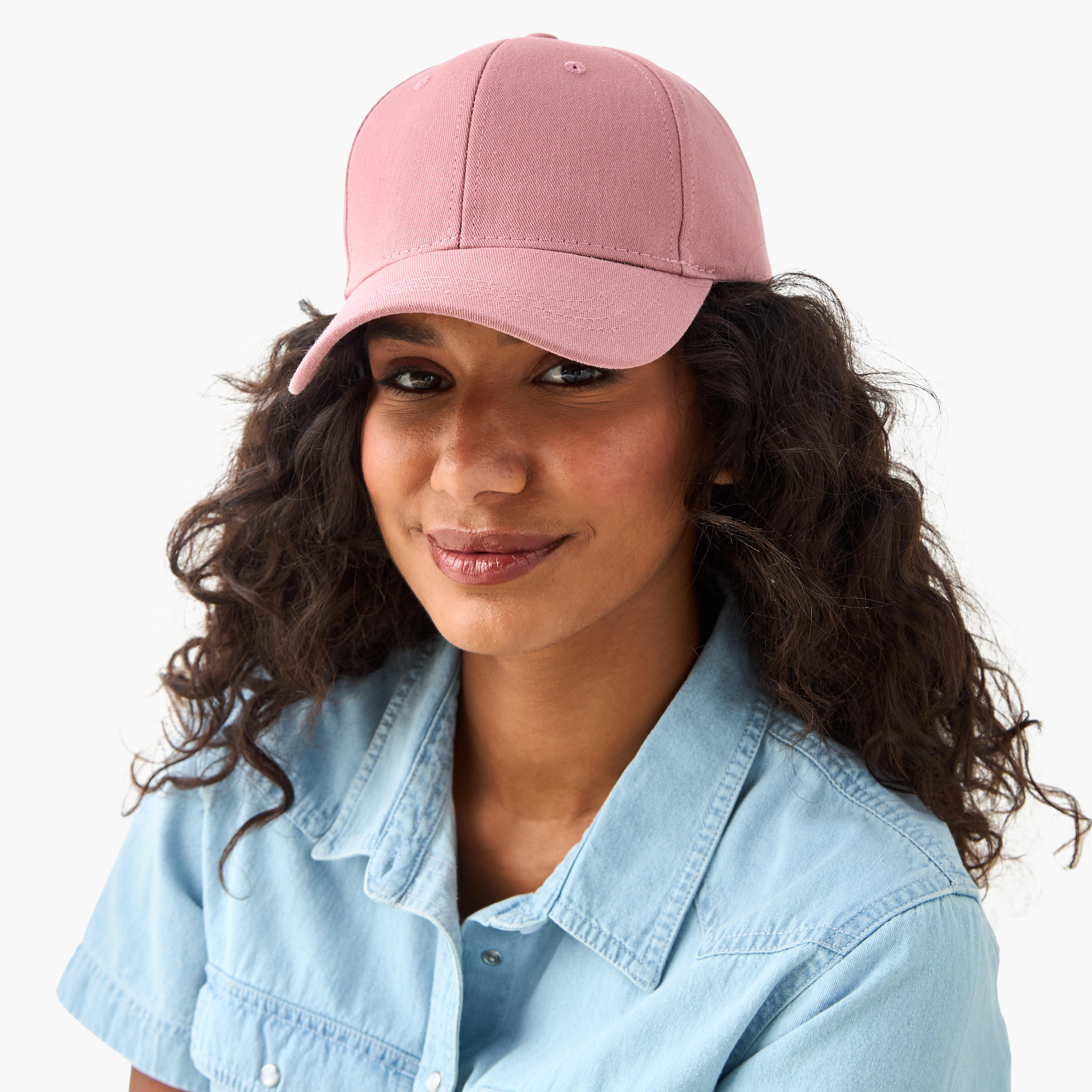 Baseball Style Cap with Buckled Strap Closure-women-clothingaccessories-capsandhats-image-2