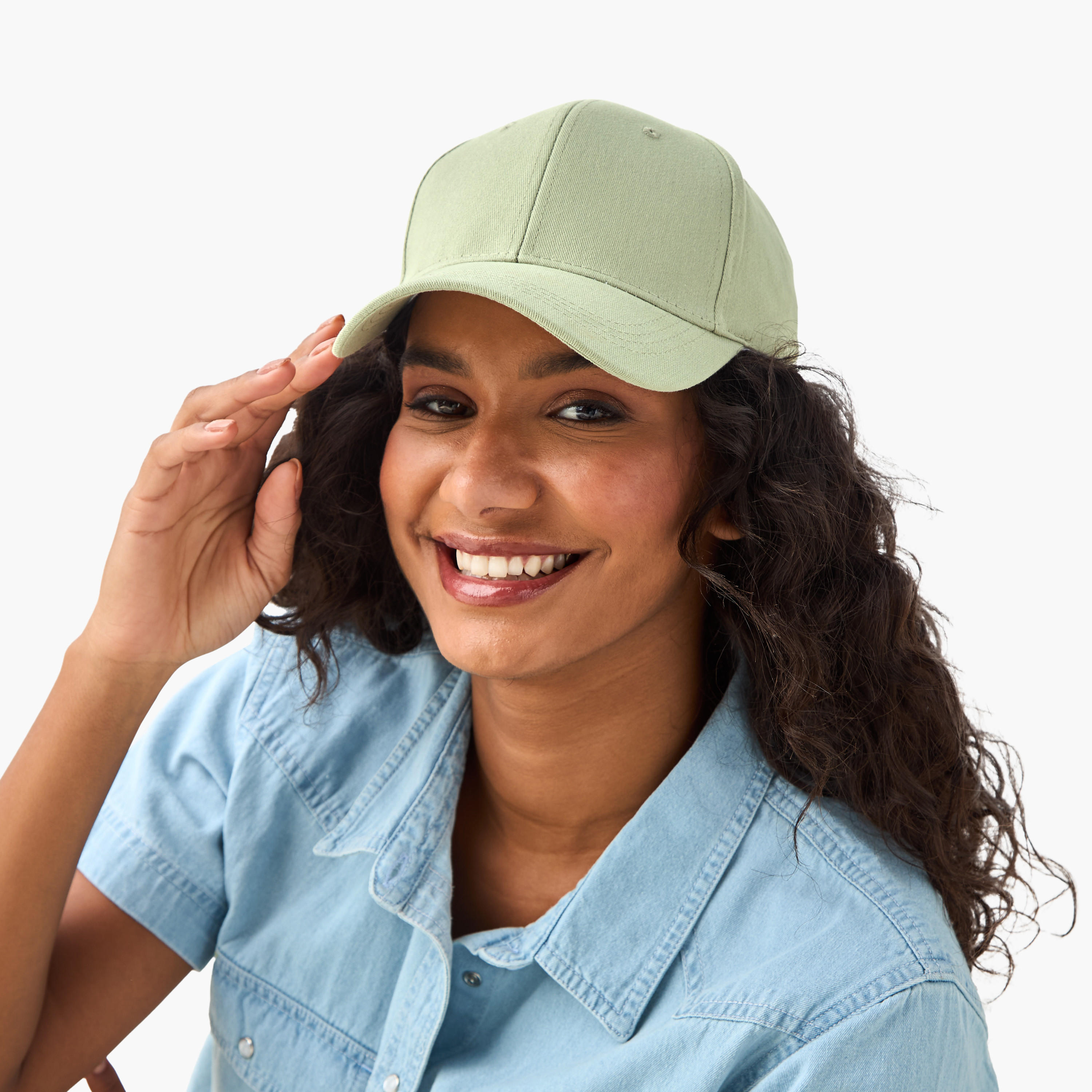 كاب بتصميم بيسبول وحزام إغلاق بإبزيم-women-clothingaccessories-capsandhats-image-7