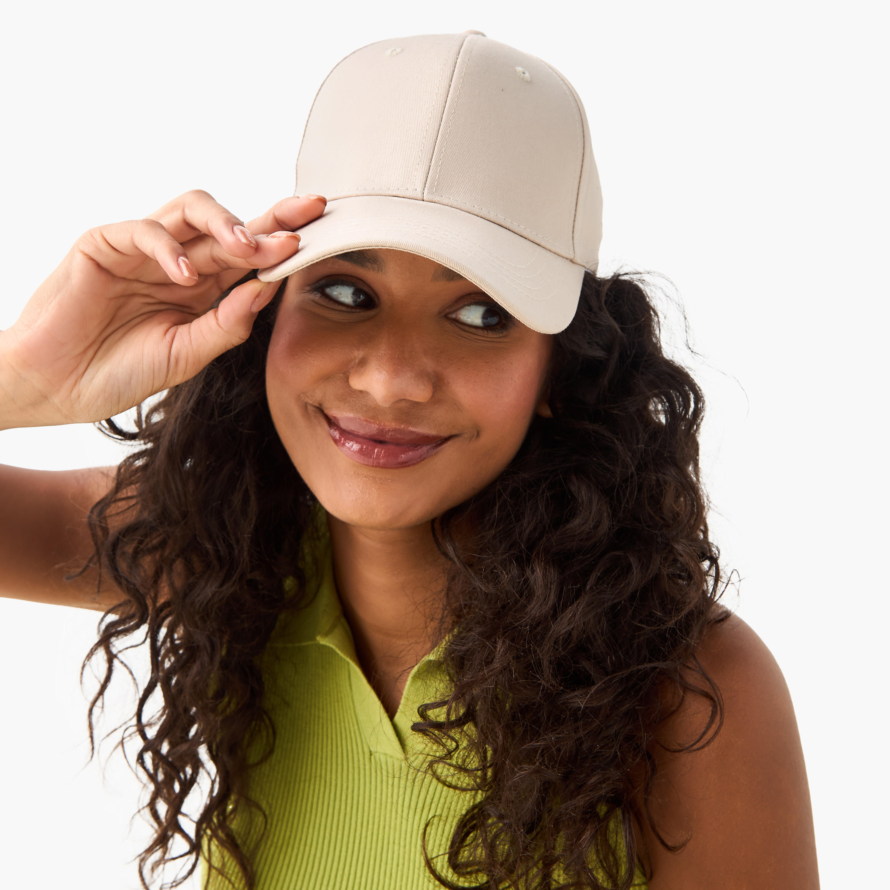 كاب بتصميم بيسبول وحزام إغلاق بإبزيم-women-clothingaccessories-capsandhats-image-7