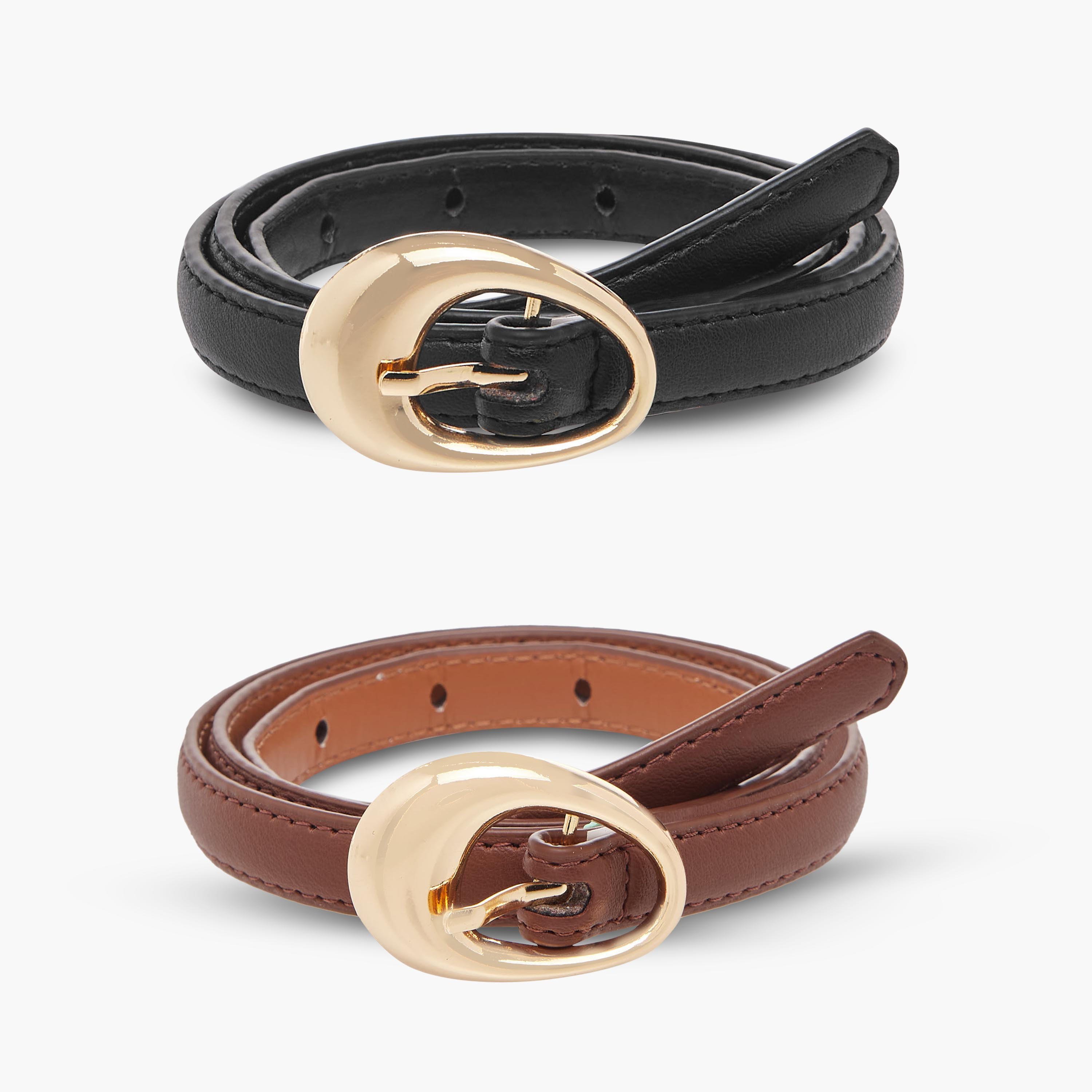 أحزمة خصر بإبزيم بدبوس إغلاق - طقم من قطعتين-women-clothingaccessories-belts-image-1