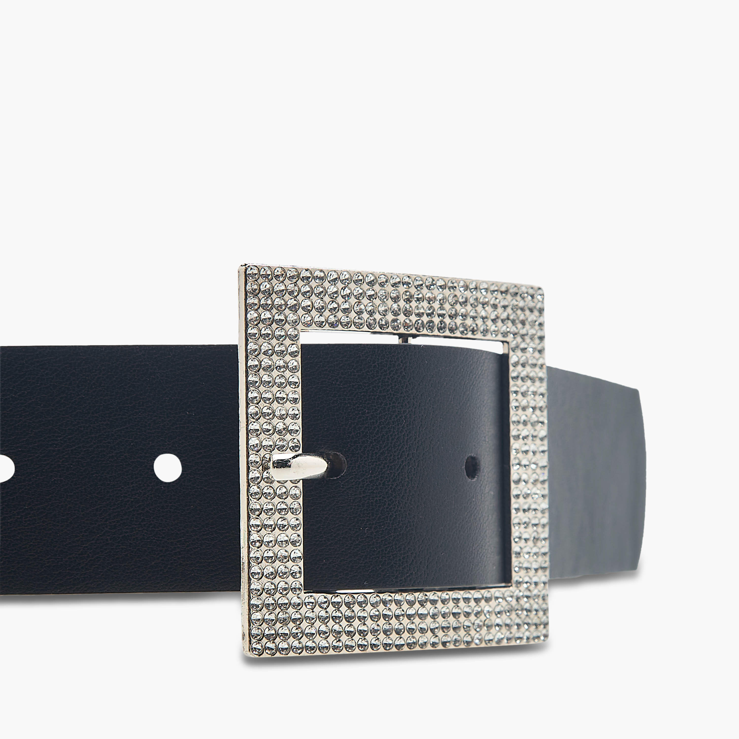 Polyeurathane Belt with Embellished Pin Buckle-women-clothingaccessories-belts-image-3