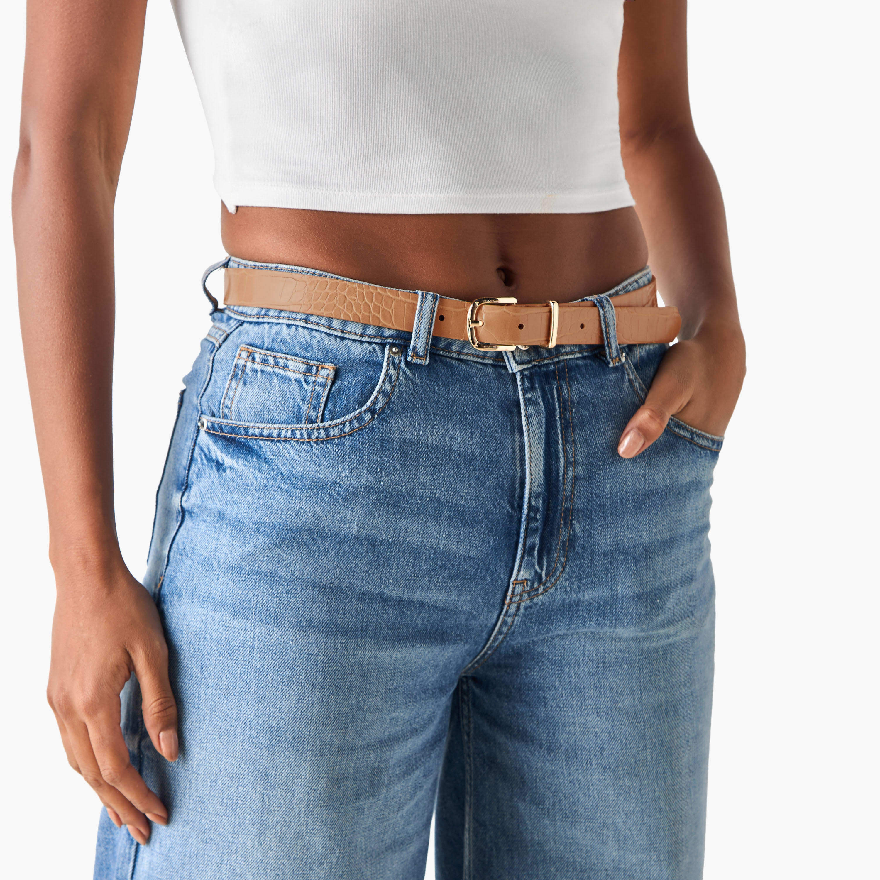 حزام جلد صناعي بإبزيم إغلاق بدبوس - طقم من 2-women-clothingaccessories-belts-image-2