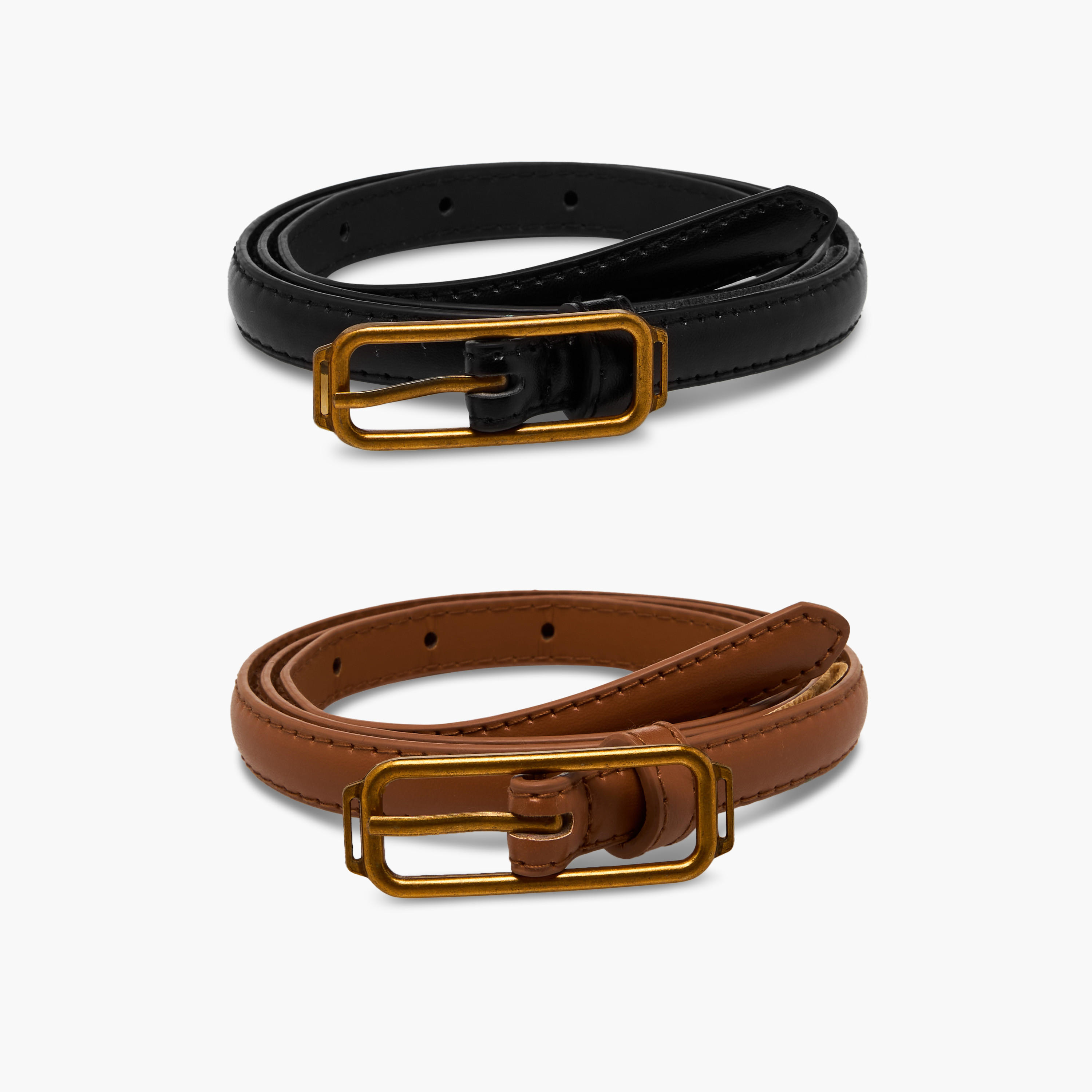 حزام جلد صناعي بإبزيم مستطيل - طقم من 2-women-clothingaccessories-belts-image-1