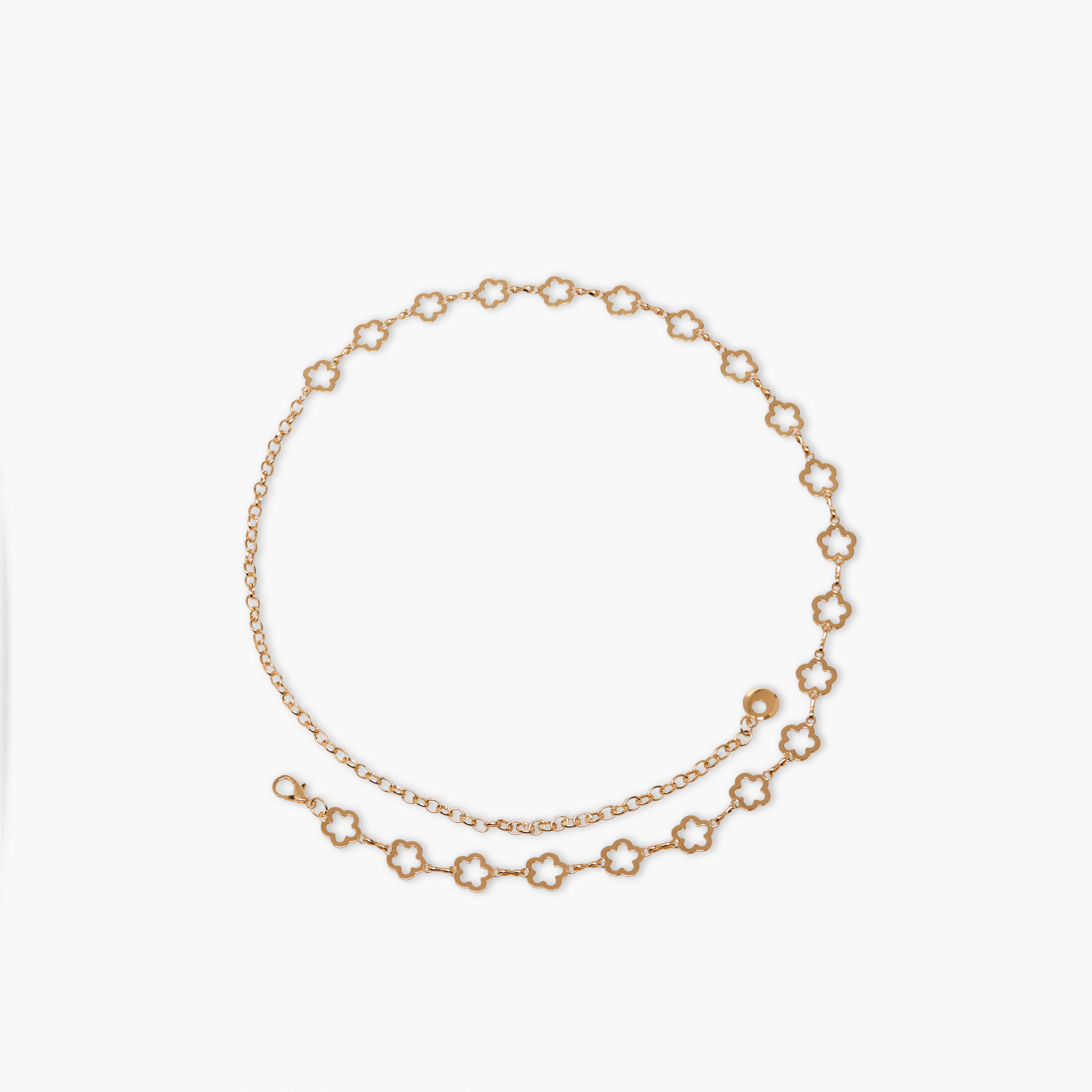 Metal Chain Belt with Floral Design-women-clothingaccessories-belts-image-1